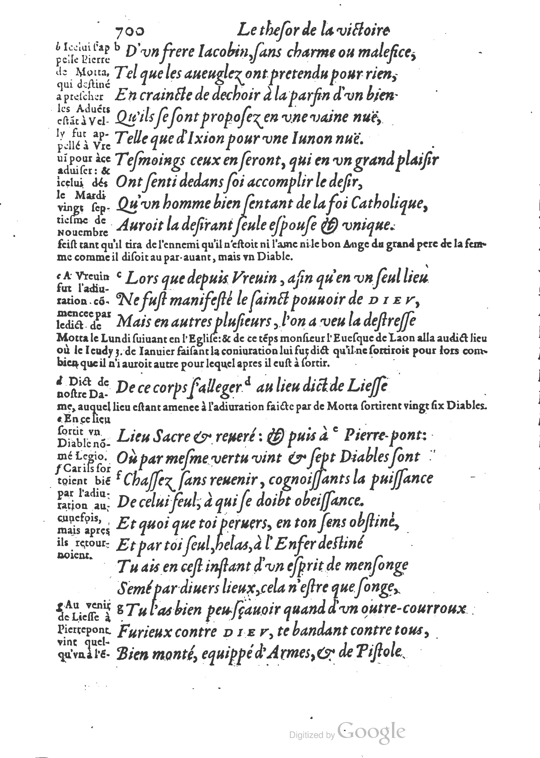 1578 - Nicolas Chesneau - Trésor et entière histoire de la triomphante victoire du corps de Dieu sur l’esprit malin - British Library