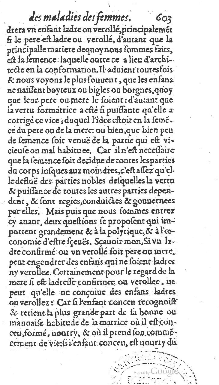 1585 - Jacques du Puis - Trésor des remèdes secrets pour les maladies des femmes - BnF