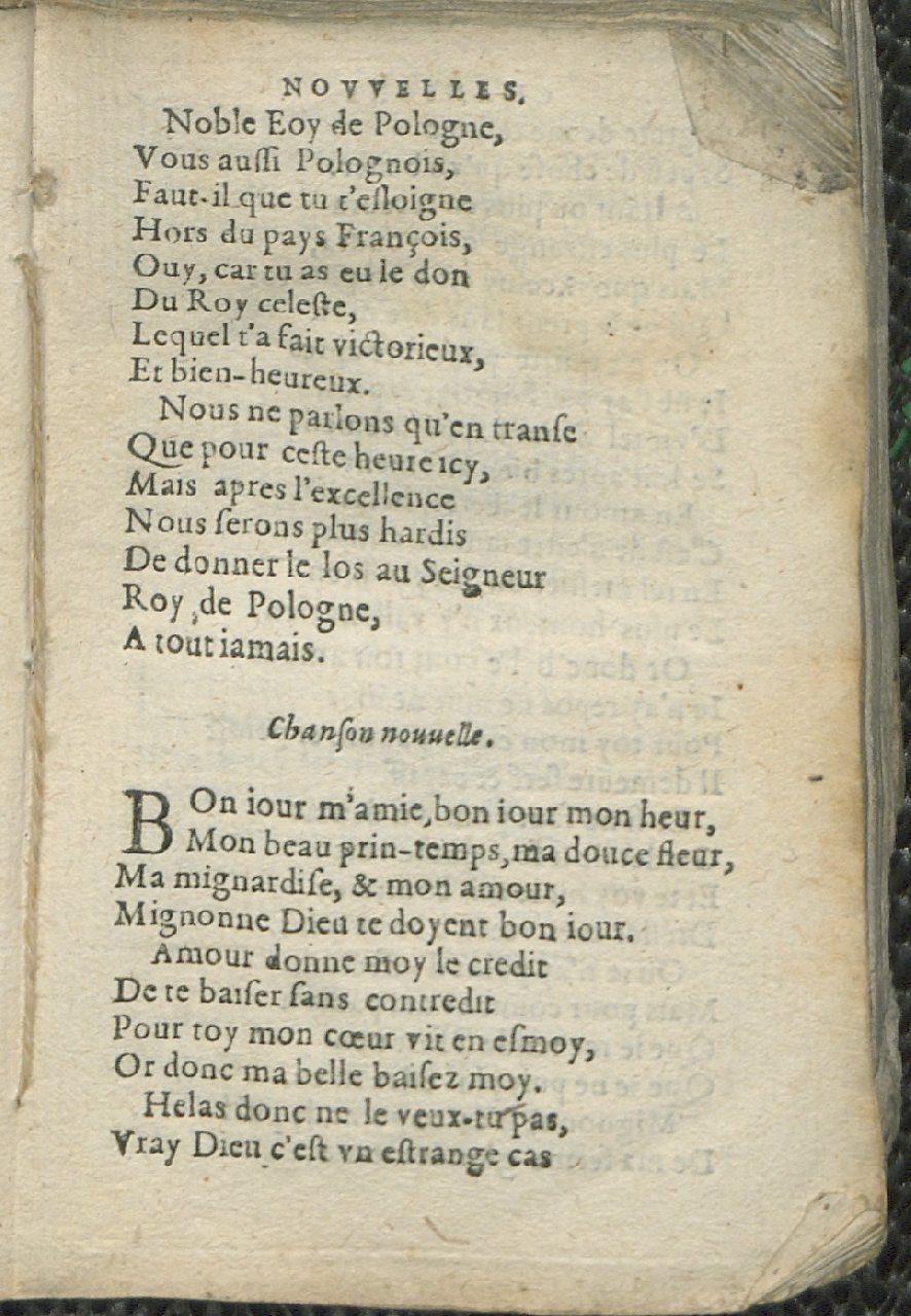1575 - Pierre Brenouzet - Trésor de tous les recueils de chansons, tant amoureuses, rustiques, que musicales - Det KLG Copenhague