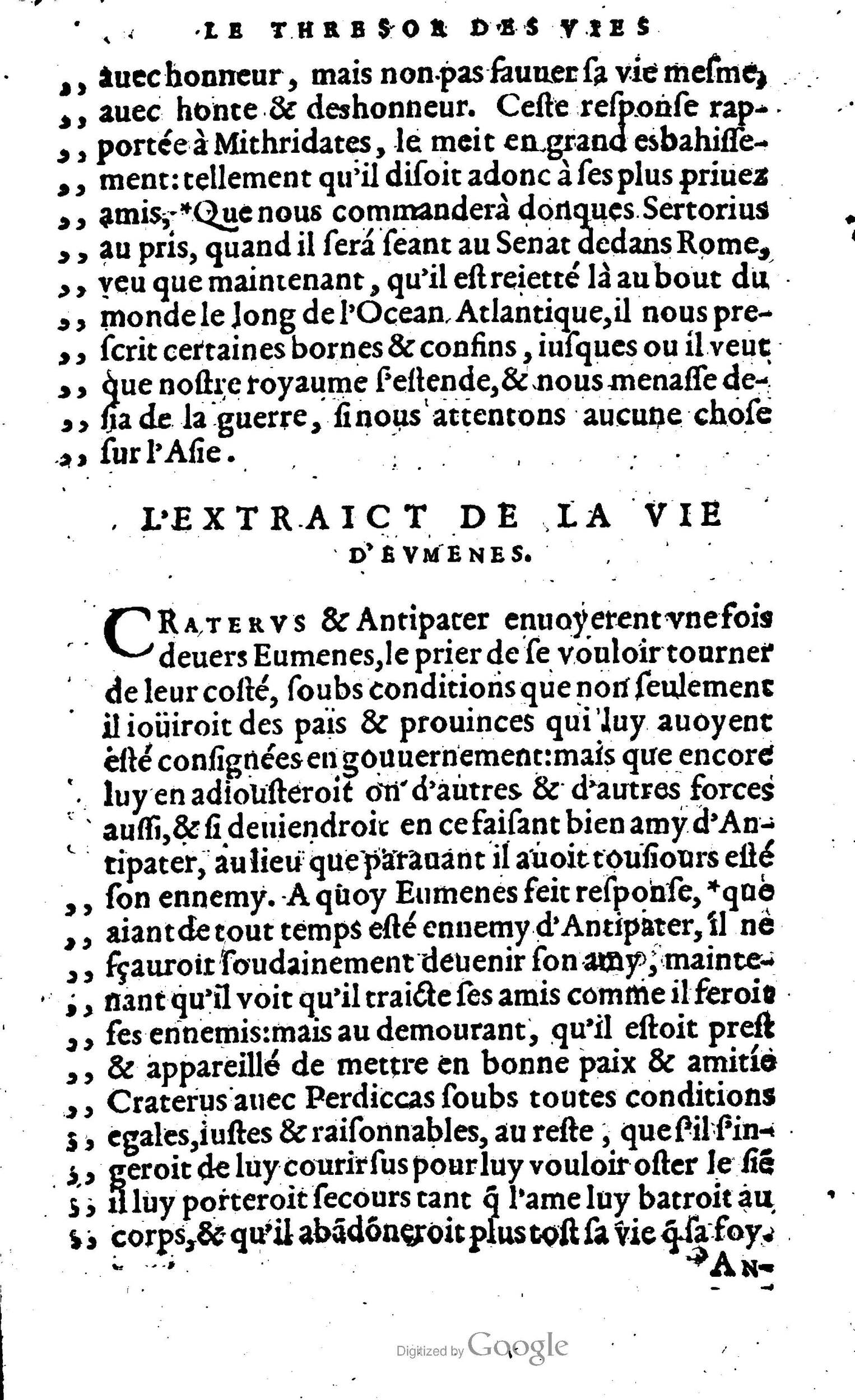 1568 - Willem Silvius - Trésor des vies de Plutarque - Anvers Plantin-Moretus