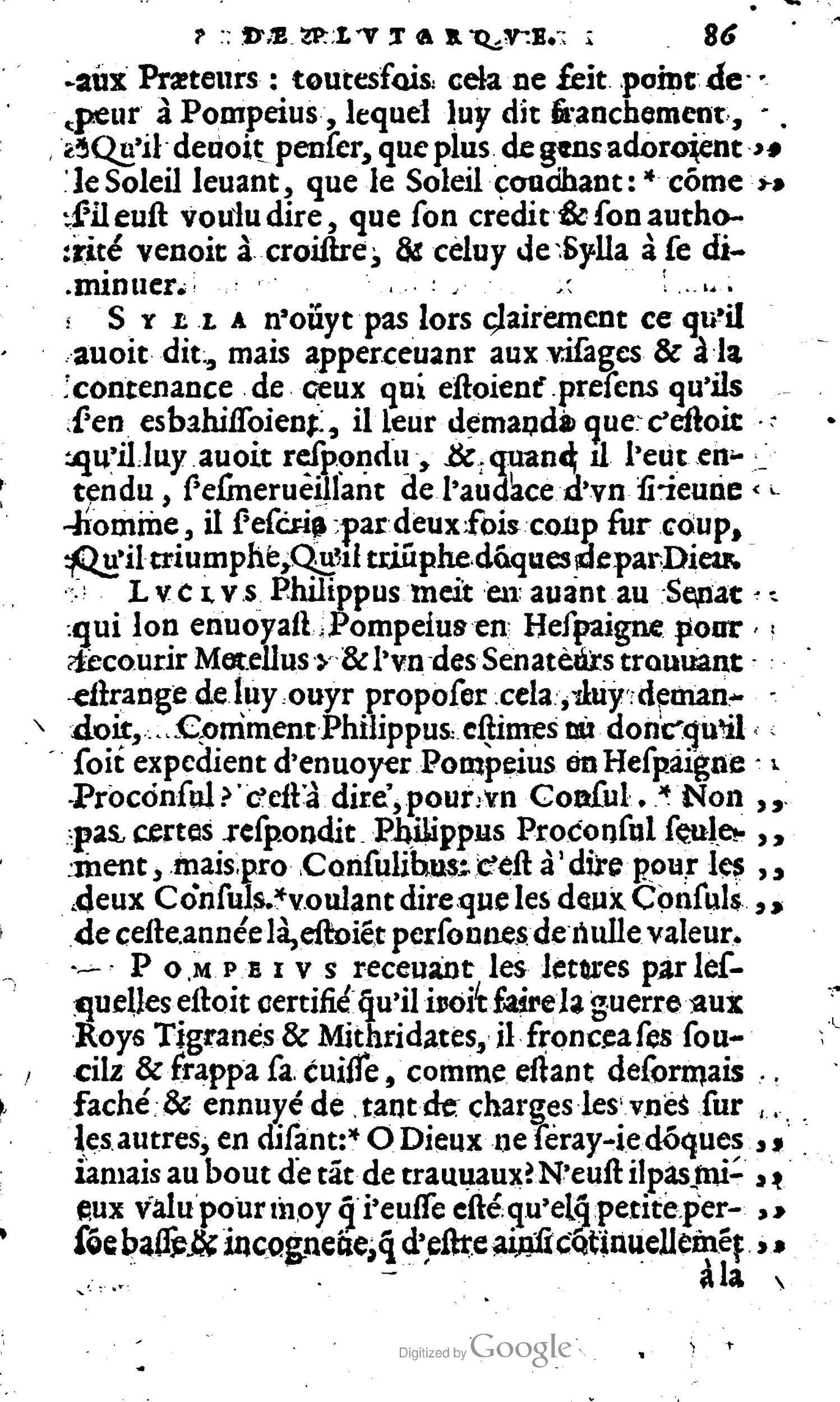 1568 - Willem Silvius - Trésor des vies de Plutarque - Anvers Plantin-Moretus