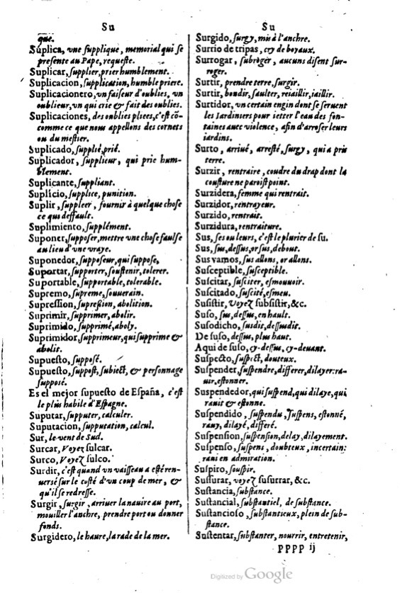 1621 - Adrian Tiffaine - Trésor des deux langues espagnole et française - BM Lyon
