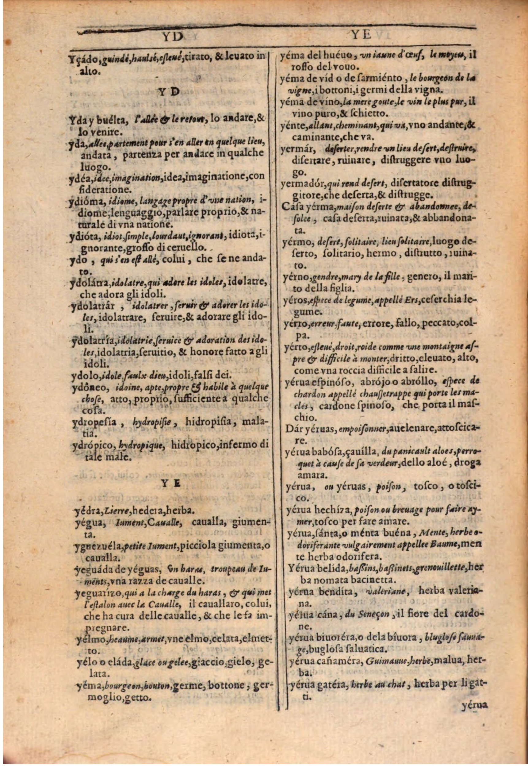 1609 - Philippe Albert et Alexandre Pernet - Trésor des trois langues française, italienne et espagnole (Première partie) - BSB Munich 1609 - Philippe Albert et Alexandre Pernet - Trésor des trois langues française, italienne et espagnole (Première partie) - BSB Munich