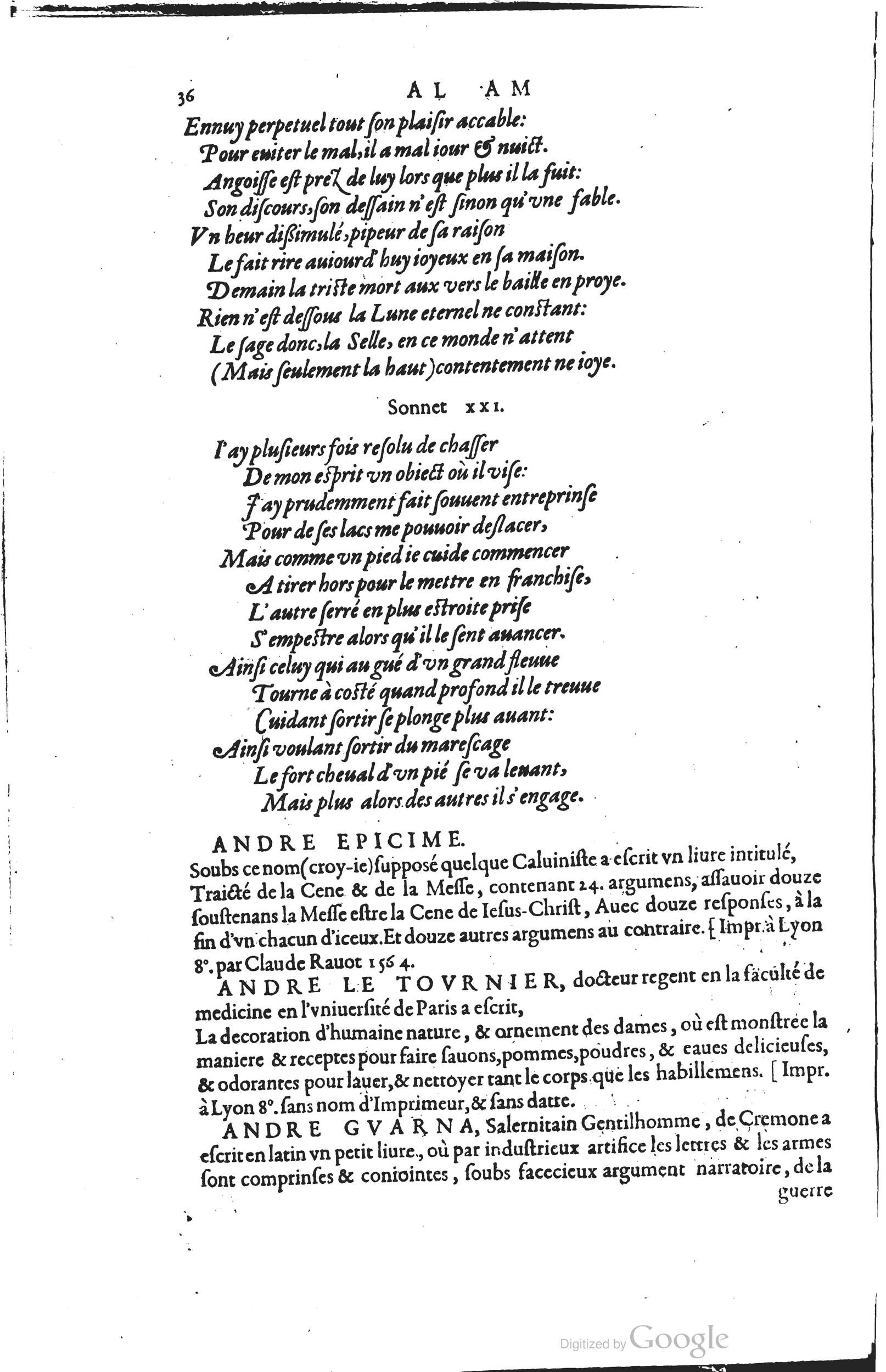 1585 - Barthélemy Honorat - Bibliothèques françaises - BSB Munich