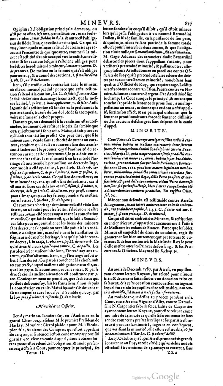 1629 - Veuve Nicolas Buon - Trésor du droit français (21754 T. 2) - BM Lyon