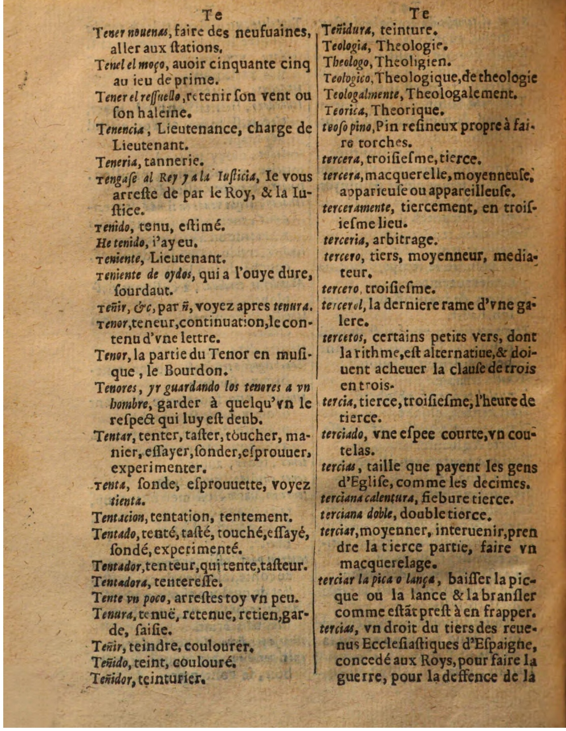 1625 - Hubert Antoine - Trésor des deux langues espagnole et française - Augsbourg