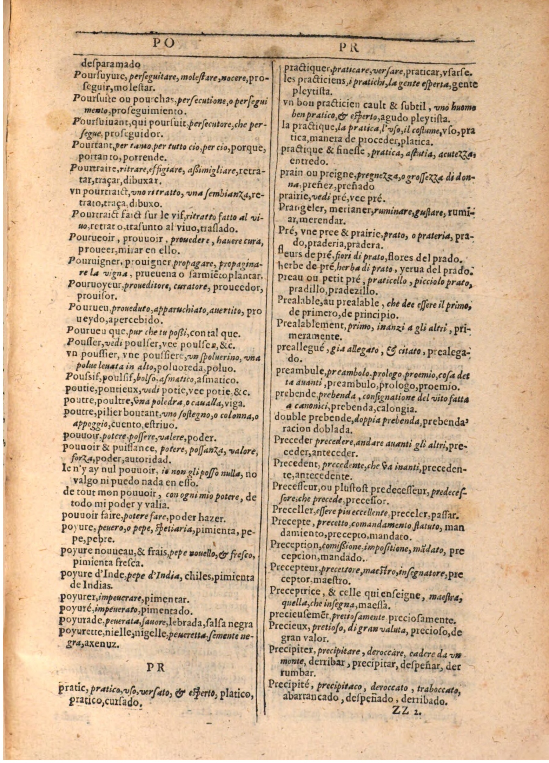 1609 - Philippe Albert et Alexandre Pernet - Trésor des trois langues française, italienne et espagnole (Seconde partie) - BSB Munich 1609 - Philippe Albert et Alexandre Pernet - Trésor des trois langues française, italienne et espagnole (Seconde partie) - BSB Munich