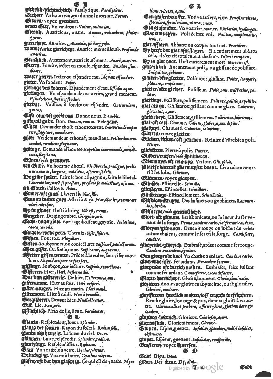1573 - Christophe Plantin - Trésor du langage bas-allemand - BM Lyon 1573 - Christophe Plantin - Trésor du langage bas-allemand - BM Lyon