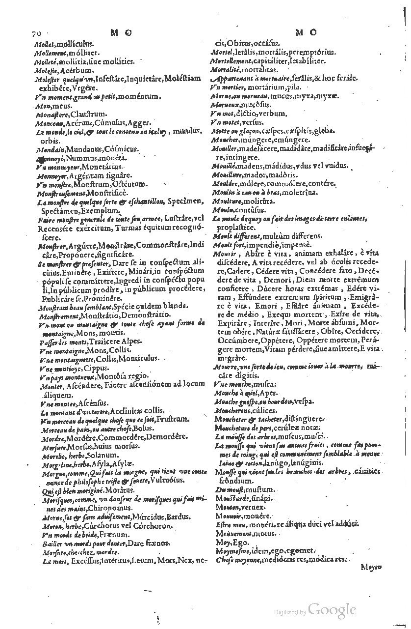 1585 - Simphorianum Beraud et Stephanum Michaëlem - Trésor des mots et traits français - Barcelone