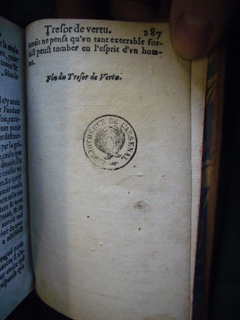 1556 - Jean Caveiller - Trésor de vertu - BnF Arsenal