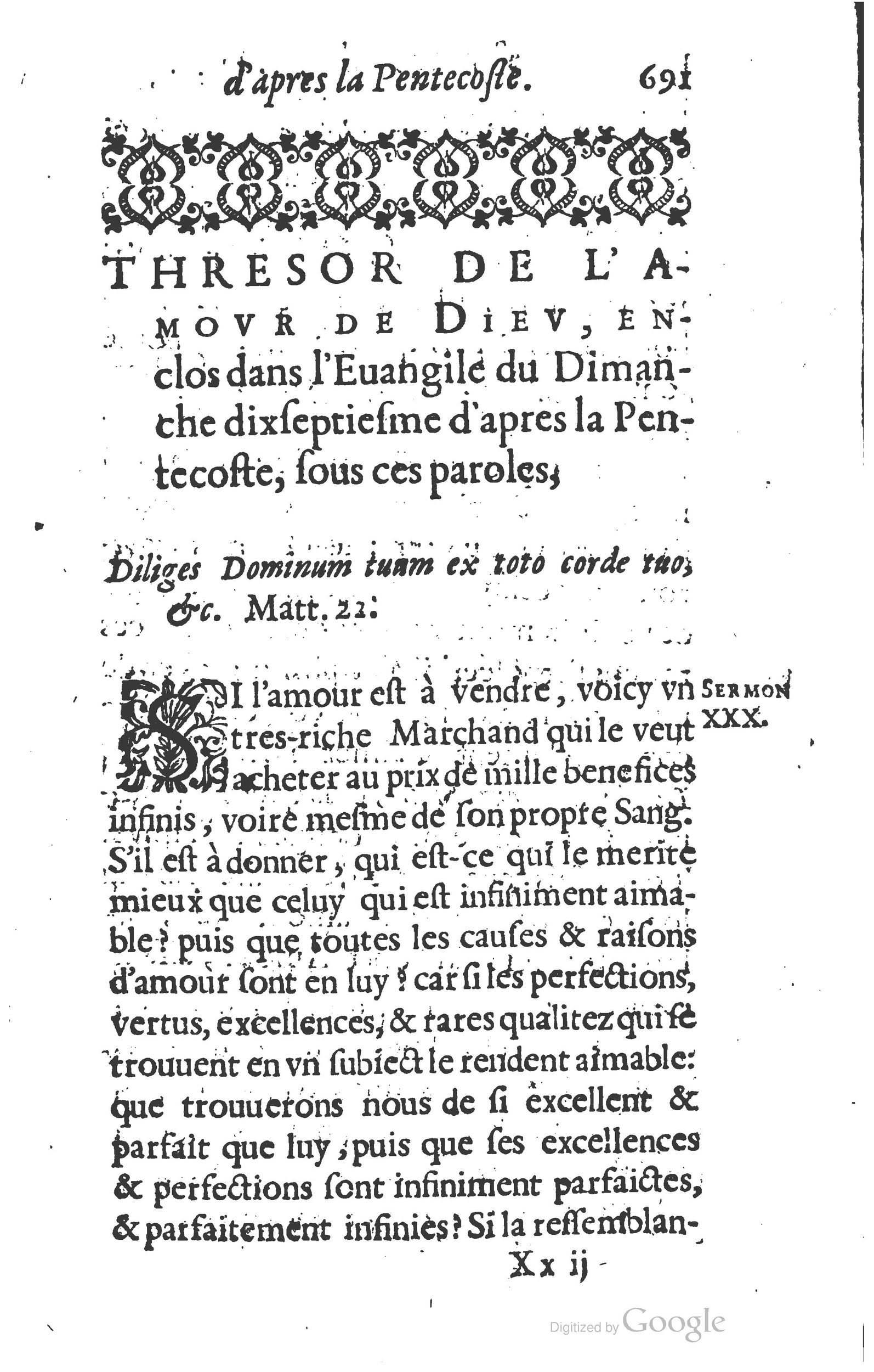 1629 - Manassés de Préaulx - Sermons ou Trésors de la piété chrétienne - BM Lyon
