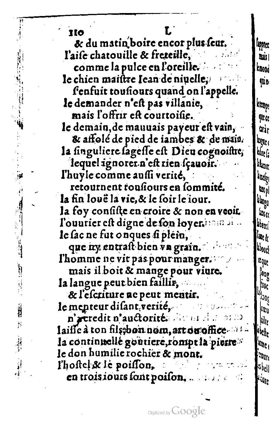 1582 - Nicolas Bonfons - Trésor des sentences dorées - BM Lyon 1582 - Nicolas Bonfons - Trésor des sentences dorées - BM Lyon