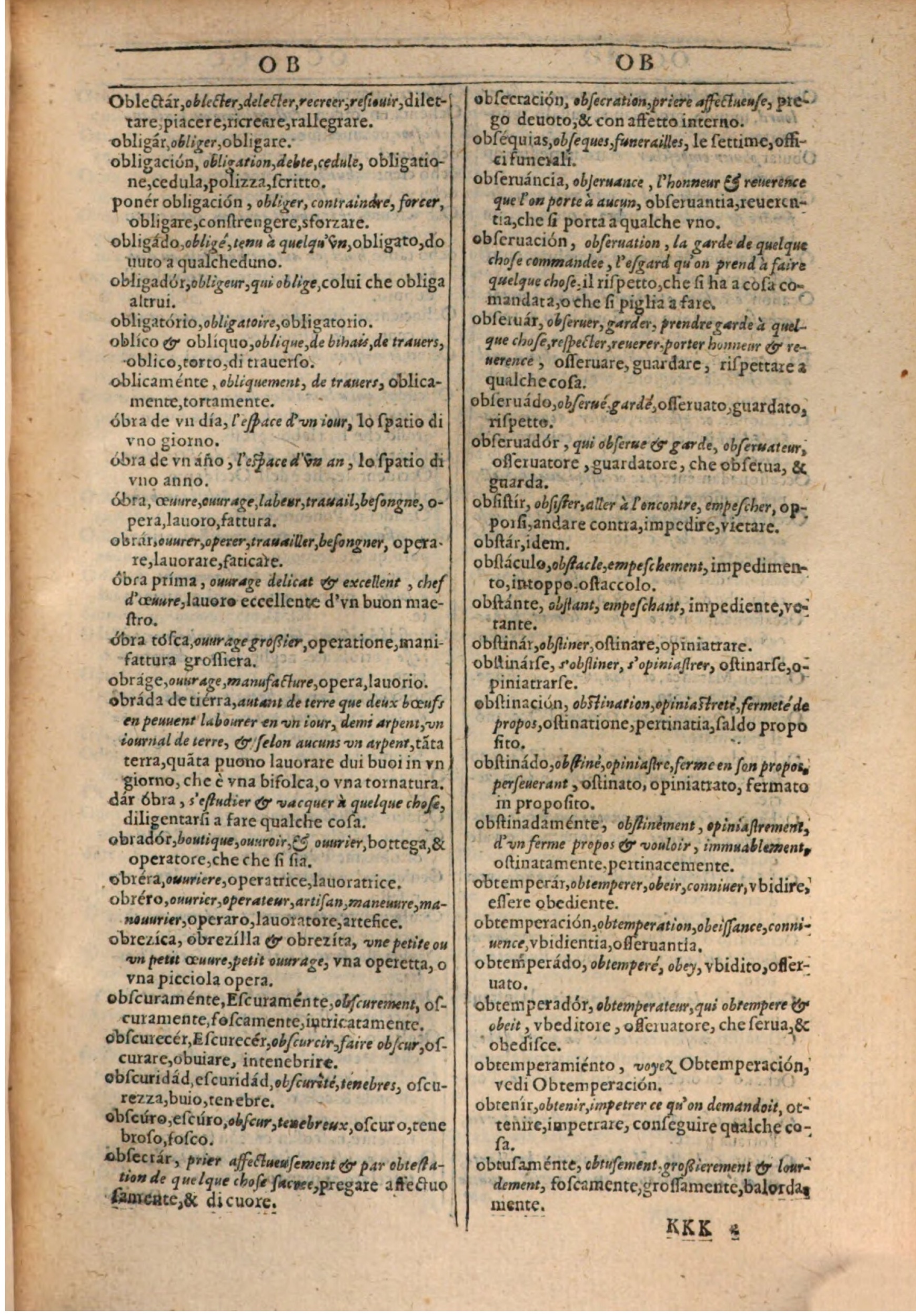 1609 - Philippe Albert et Alexandre Pernet - Trésor des trois langues française, italienne et espagnole (Première partie) - BSB Munich