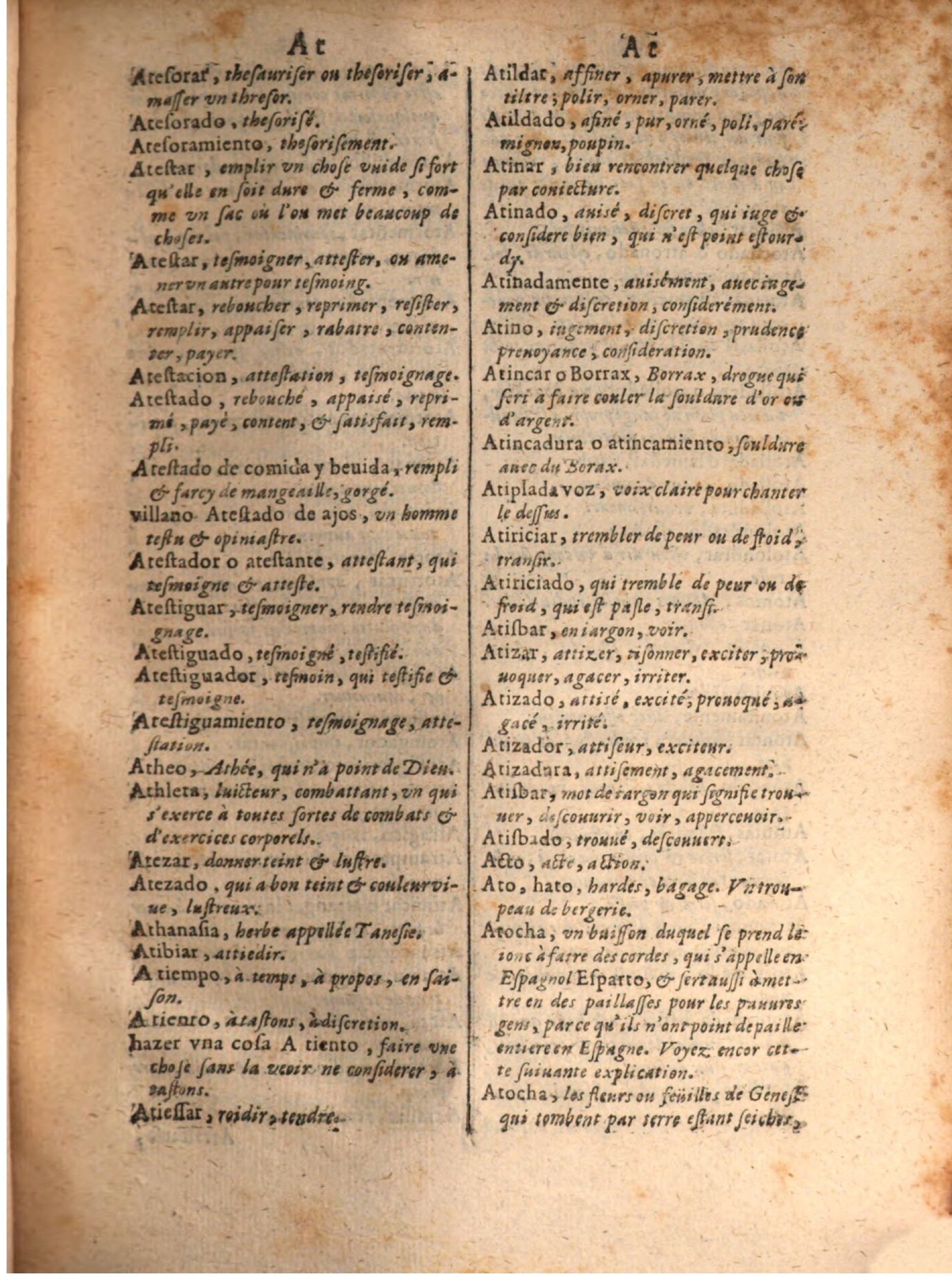 1645 - A. de Sommaville et A. Courbé - Trésor des deux langues espagnole et française - BSB Munich