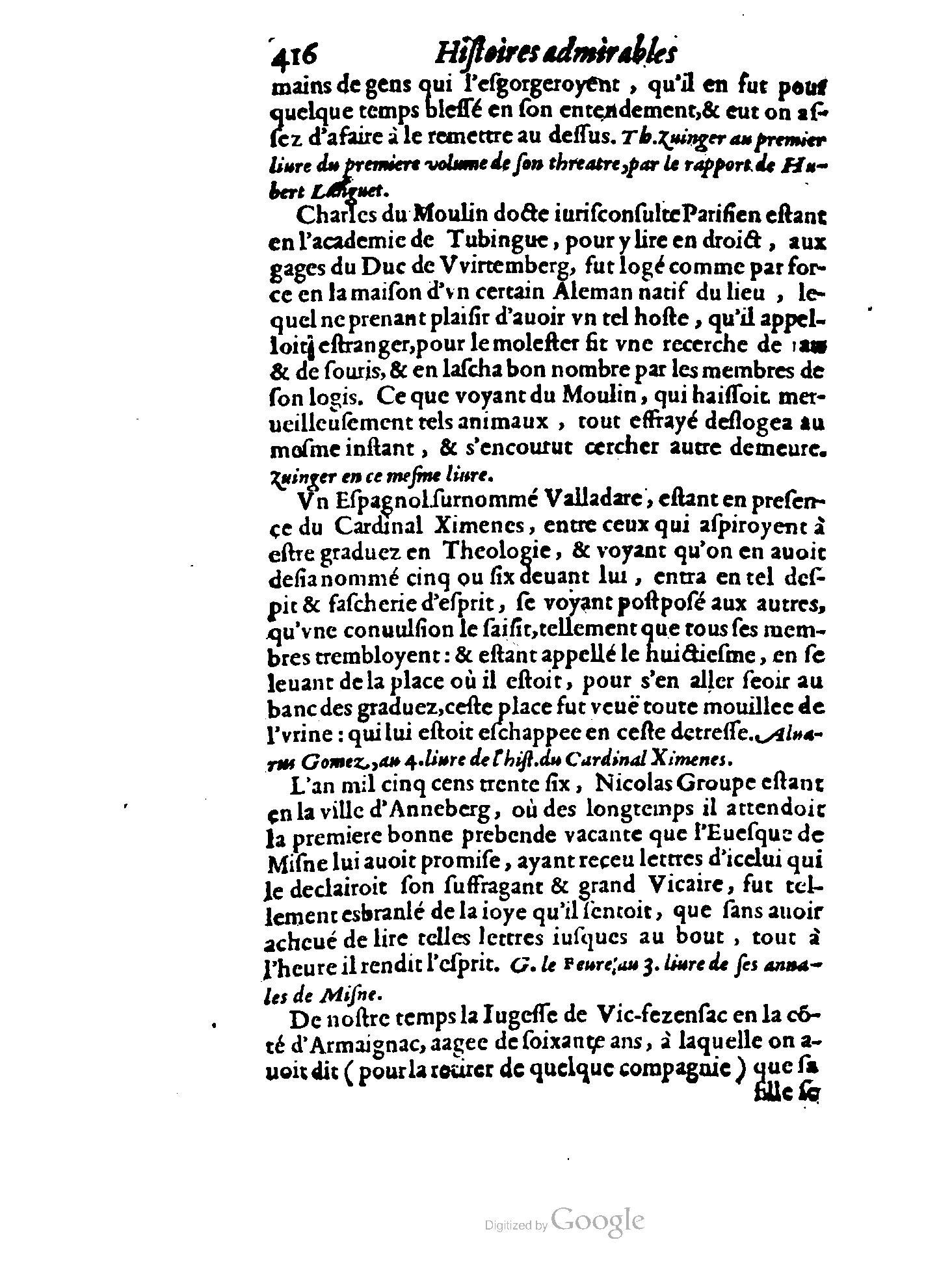 1620 - Samuel Crespin - Trésor d’histoires admirables et mémorables - BCU Lausanne