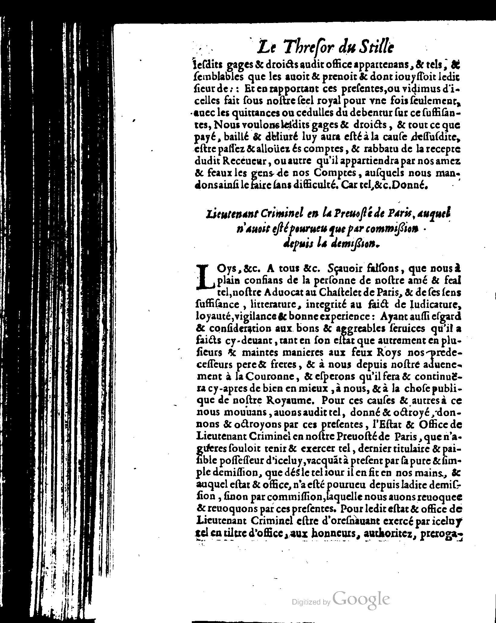 1614 - Jean Richer - Trésor du nouveau style et protocole de la chancellerie de France - BSB Munich