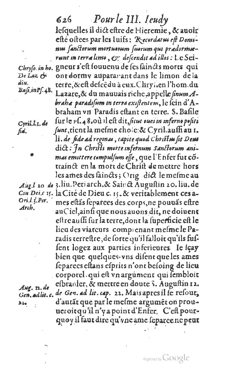 1607 - Nicolas Du Fossé - Trésor quadragésimal - T 01 - BM Lyon
