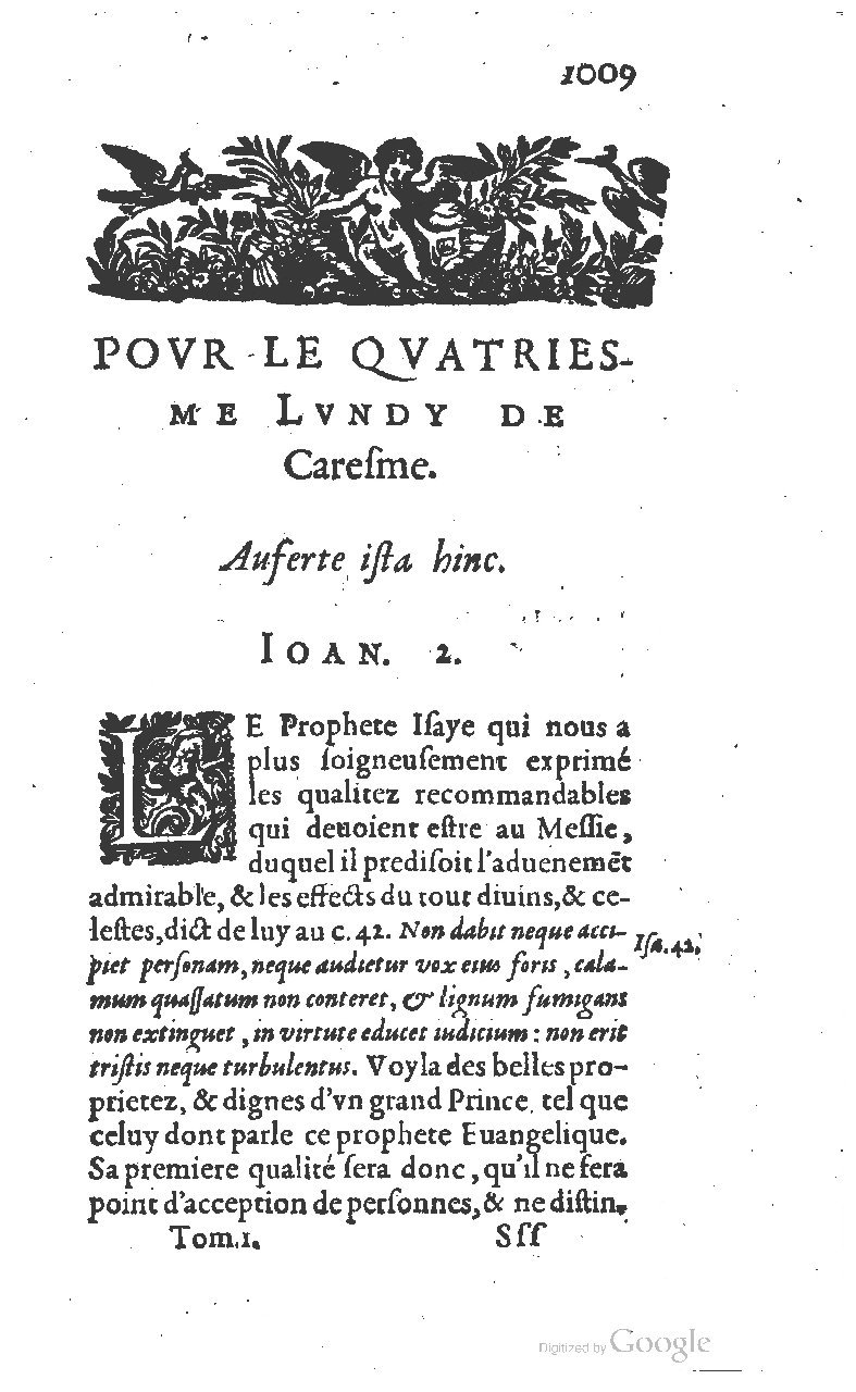 1607 - Nicolas Du Fossé - Trésor quadragésimal - T 01 - BM Lyon