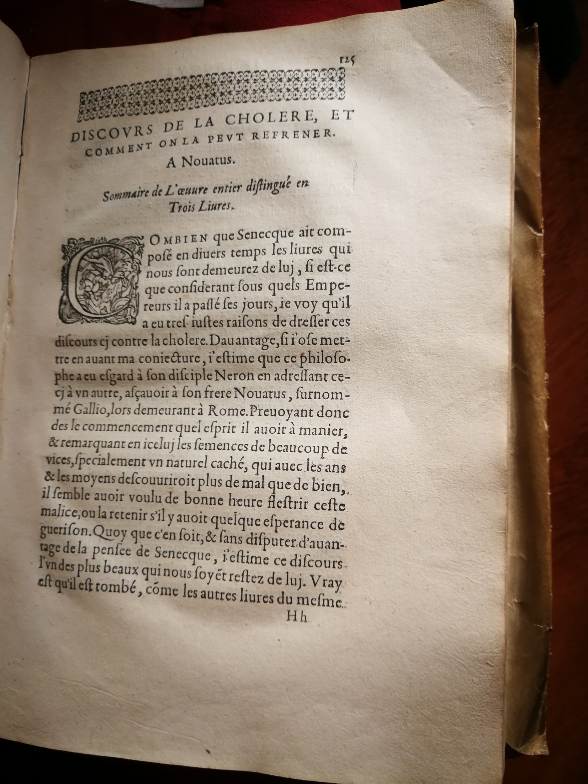 1595 - Jean Houzé - Œuvres morales et mêlées de Sénèque, Trésor de philosophie morale - T. 1 - BnF