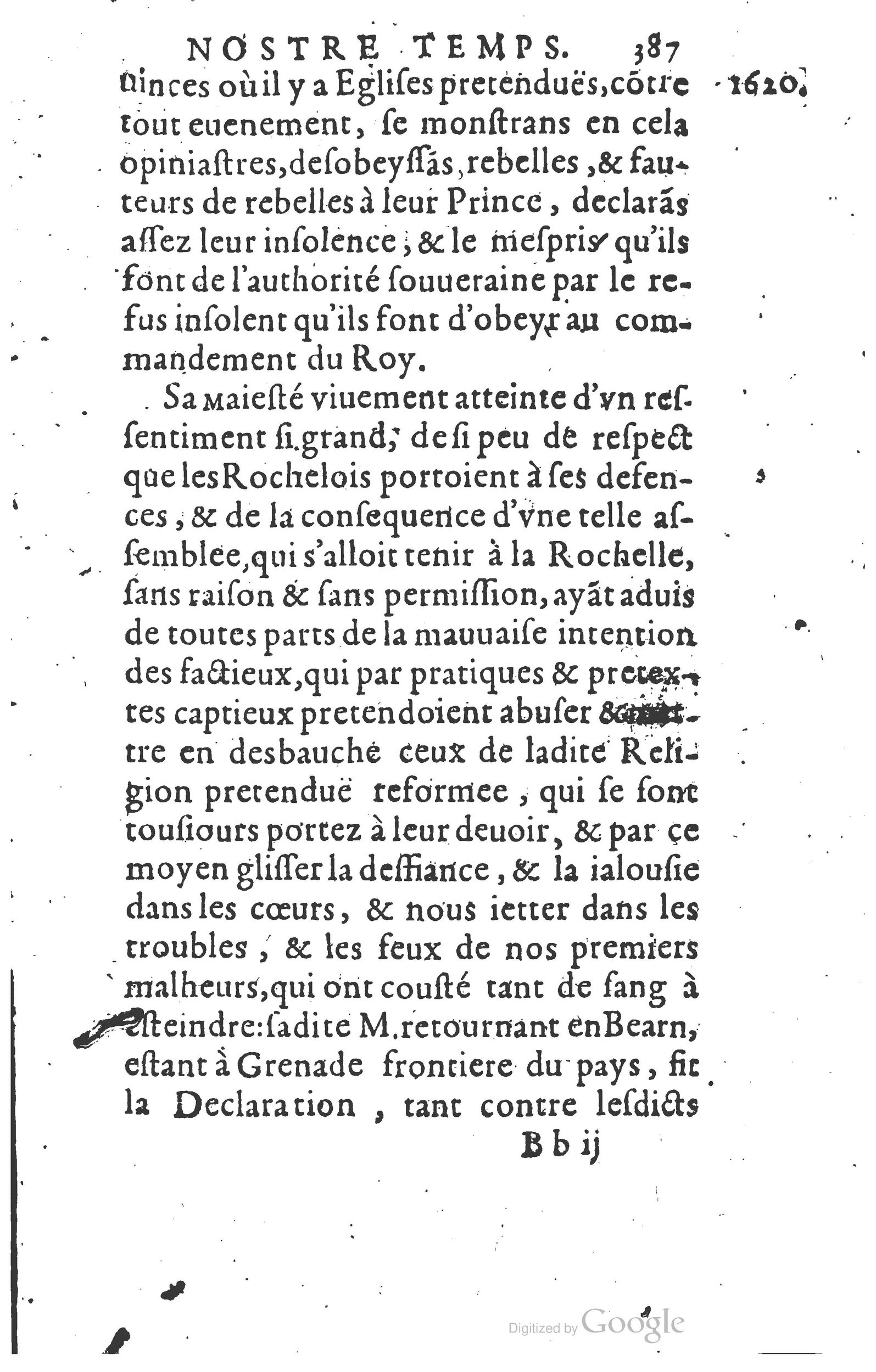 1624 - Joseph Bouillerot - Trésor de l’histoire générale de notre temps - BM Lyon