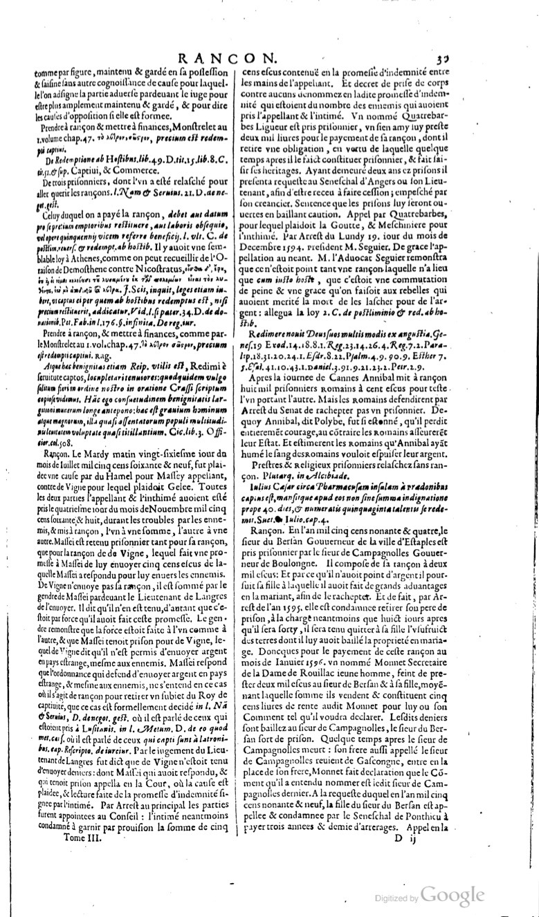 1629 - Veuve Nicolas Buon - Trésor du droit français (21754 T. 3) - BM Lyon