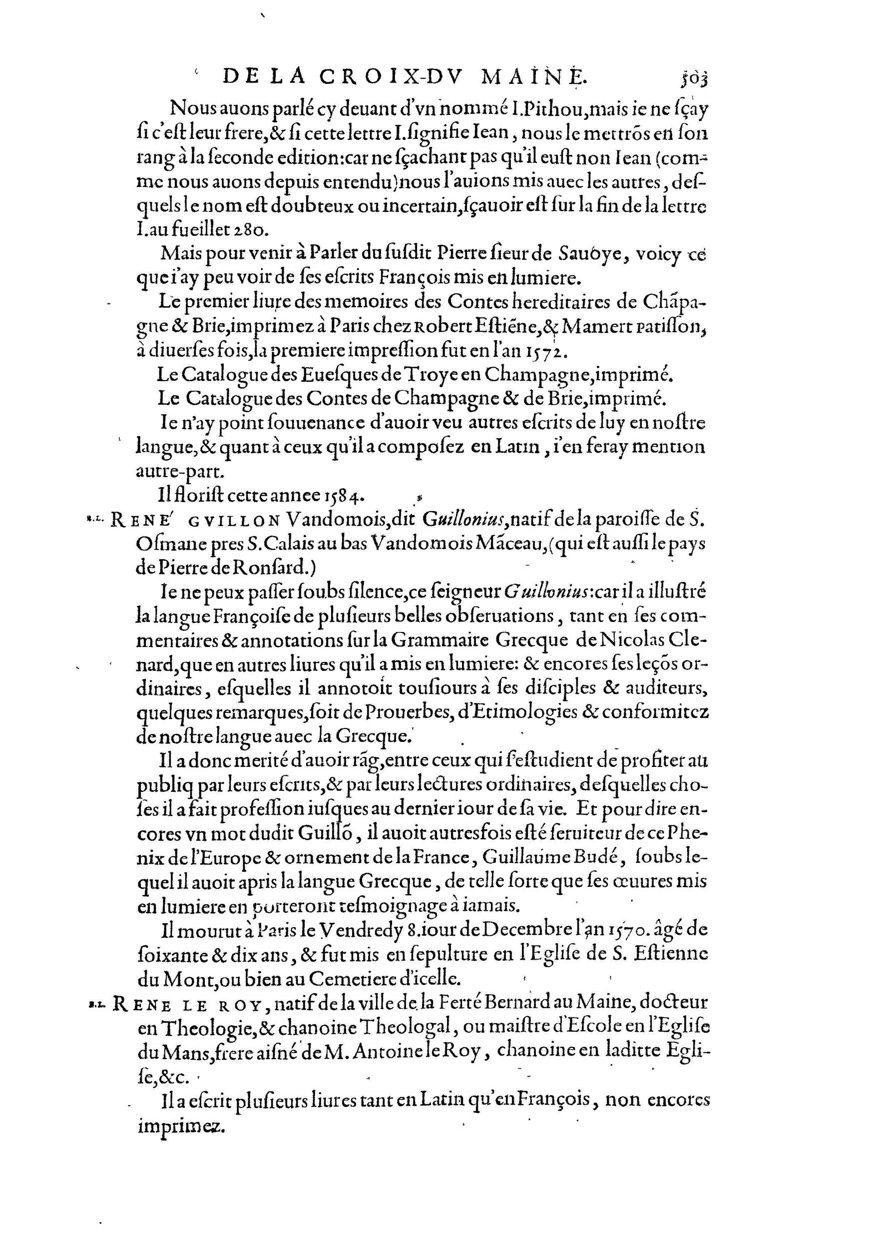 1584 - Abel L&#039;Angelier - Bibliothèques françaises - BnF