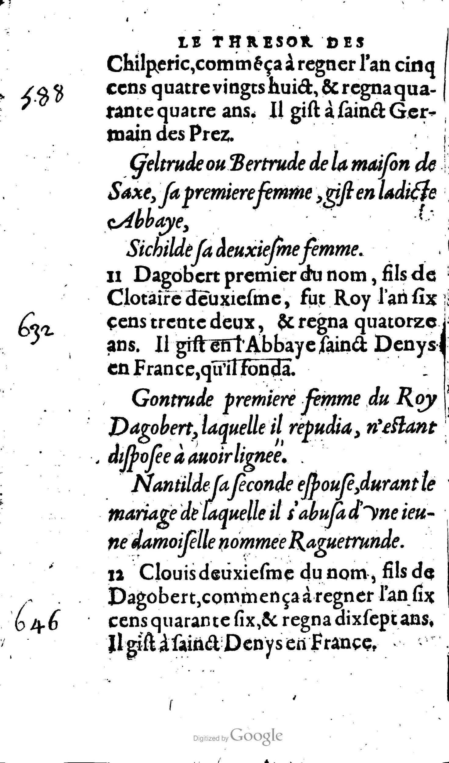 1604 - Galiot Corrozet - Trésor des histoires de France - BnF Arsenal