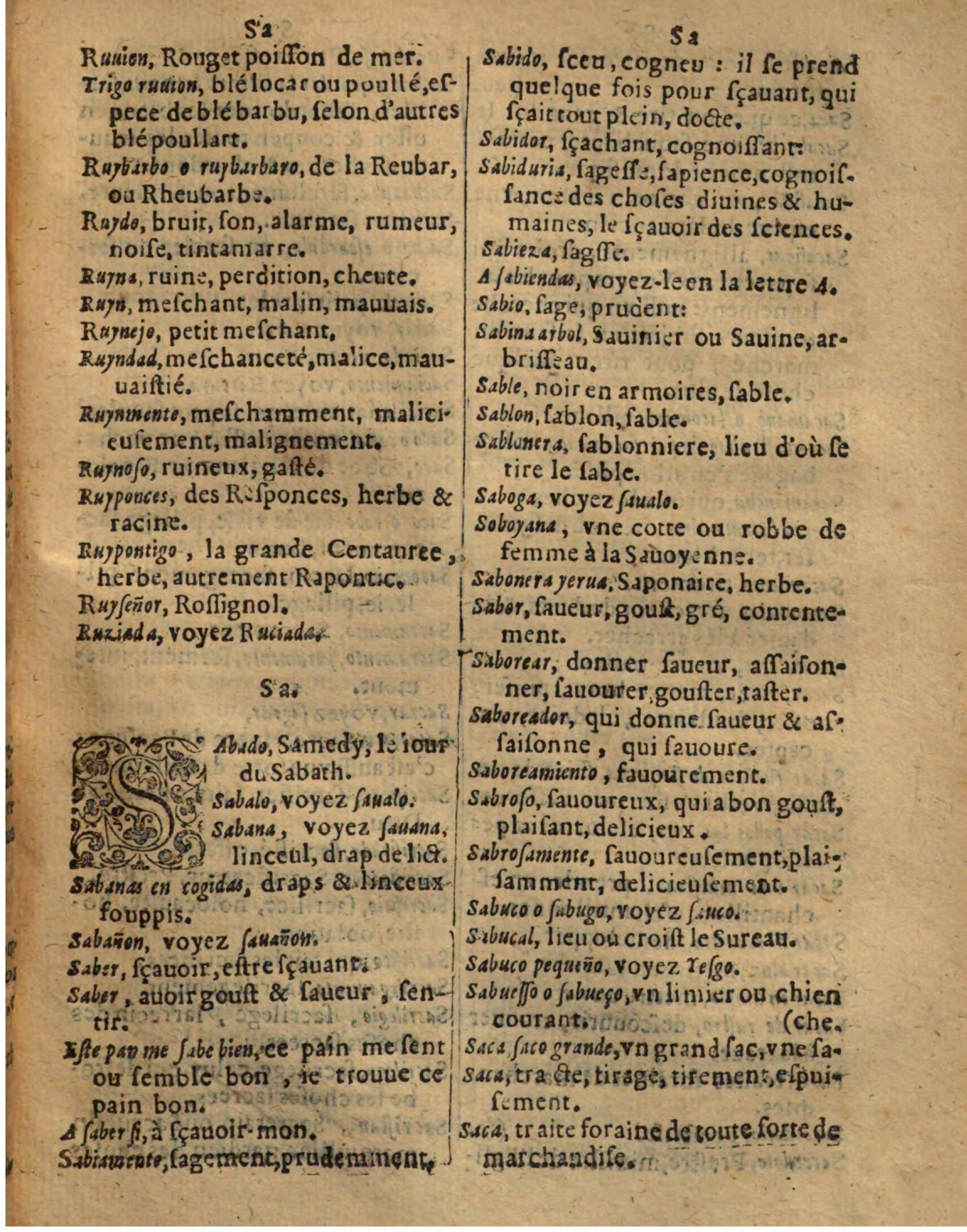 1625 - Hubert Antoine - Trésor des deux langues espagnole et française - Augsbourg