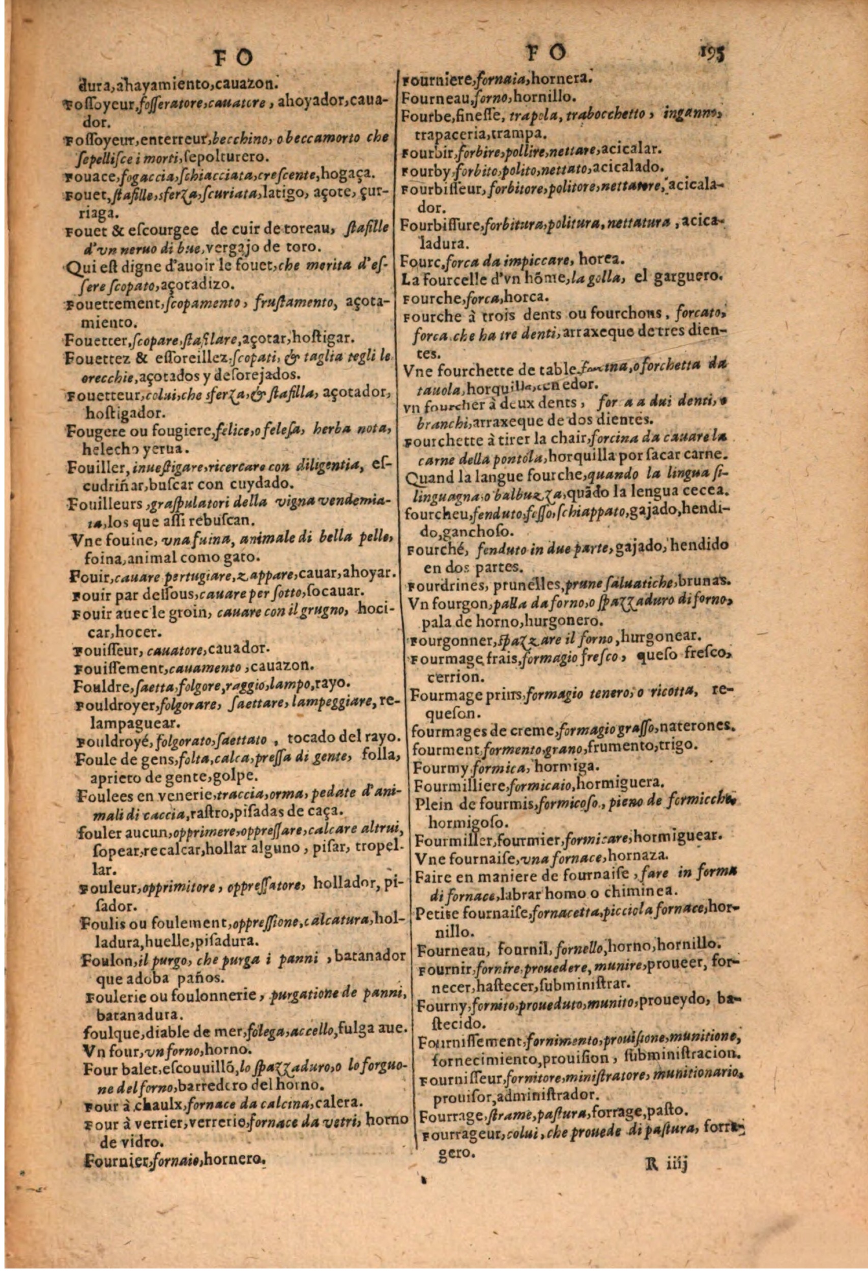 1616 - Pierre de la Rovière - Trésor des trois langues (Seconde partie) - BSB Munich