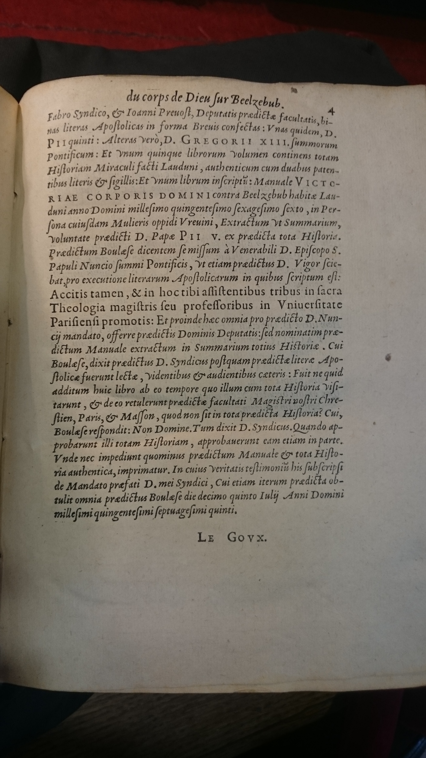 1578 - Nicolas Chesneau - Trésor et entière histoire de la triomphante victoire du corps de Dieu sur l’esprit malin - BM Amiens