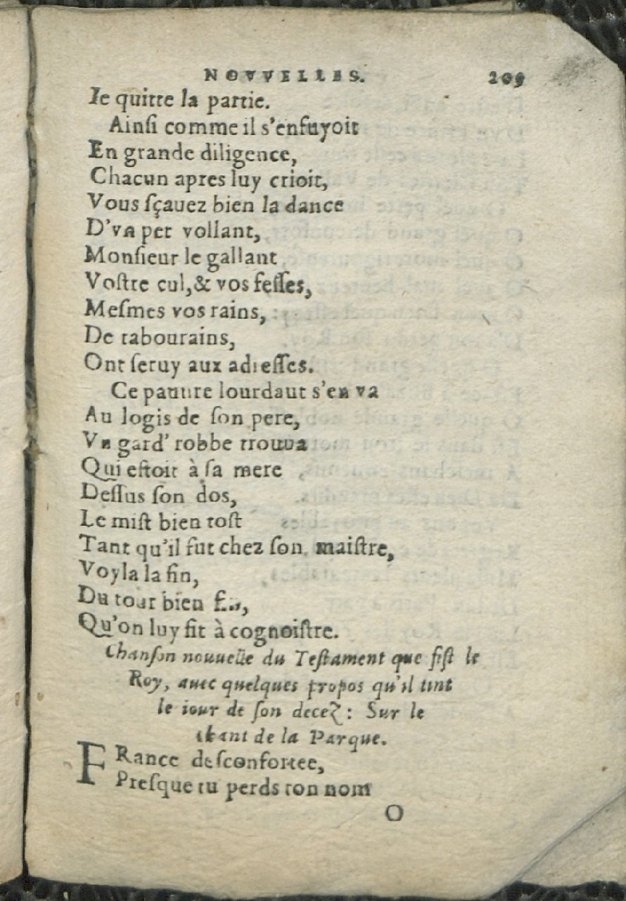 1575 - Pierre Brenouzet - Trésor de tous les recueils de chansons, tant amoureuses, rustiques, que musicales - Det KLG Copenhague
