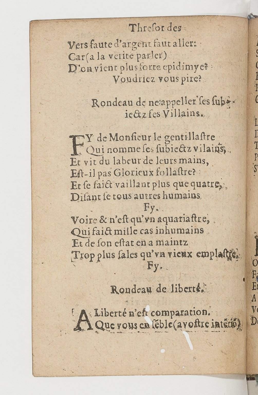 1568c. - Veuve Jean Bonfons - Trésor des joyeuses inventions du parangon de poésies - BnF Arsenal