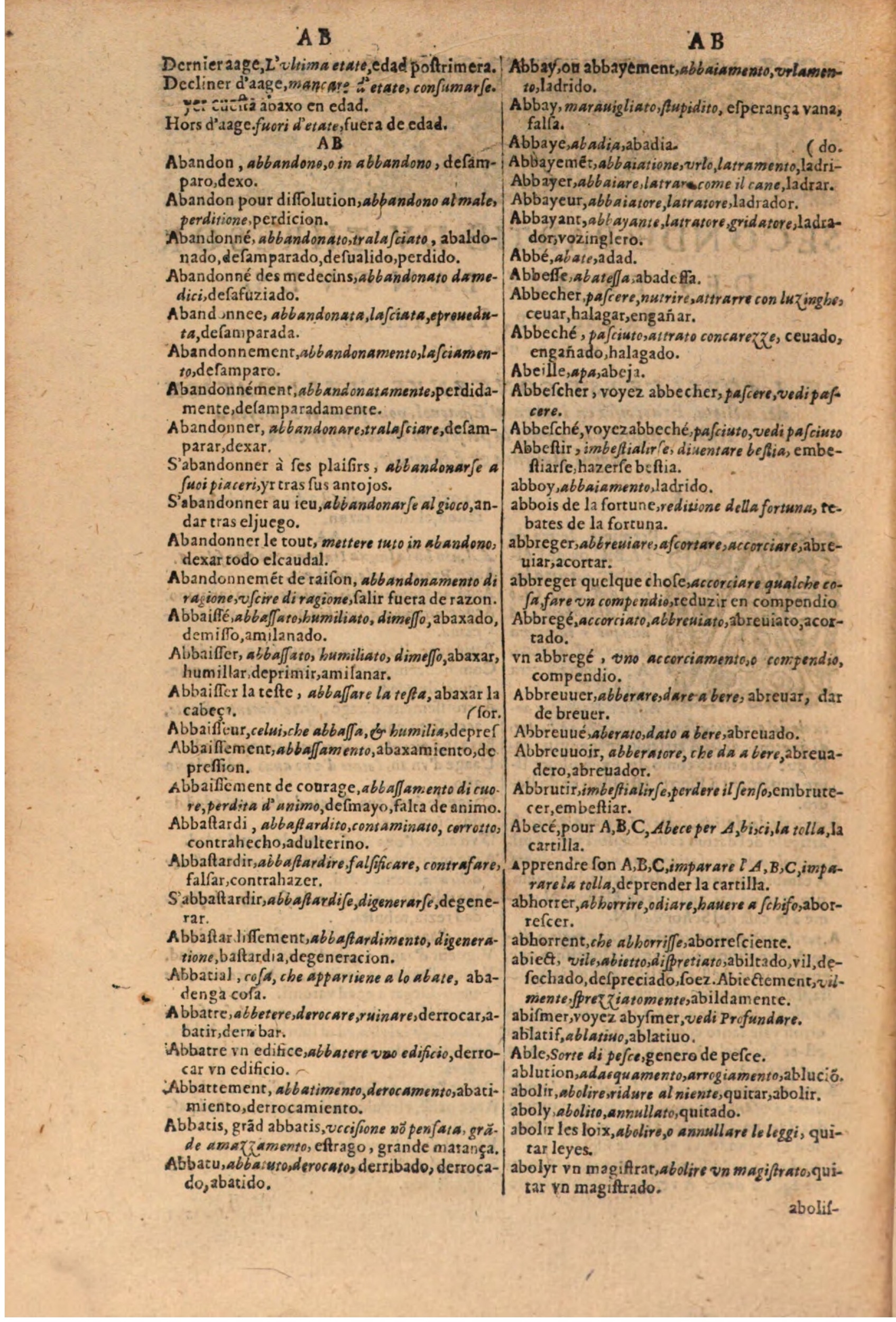 1616 - Pierre de la Rovière - Trésor des trois langues (Seconde partie) - BSB Munich