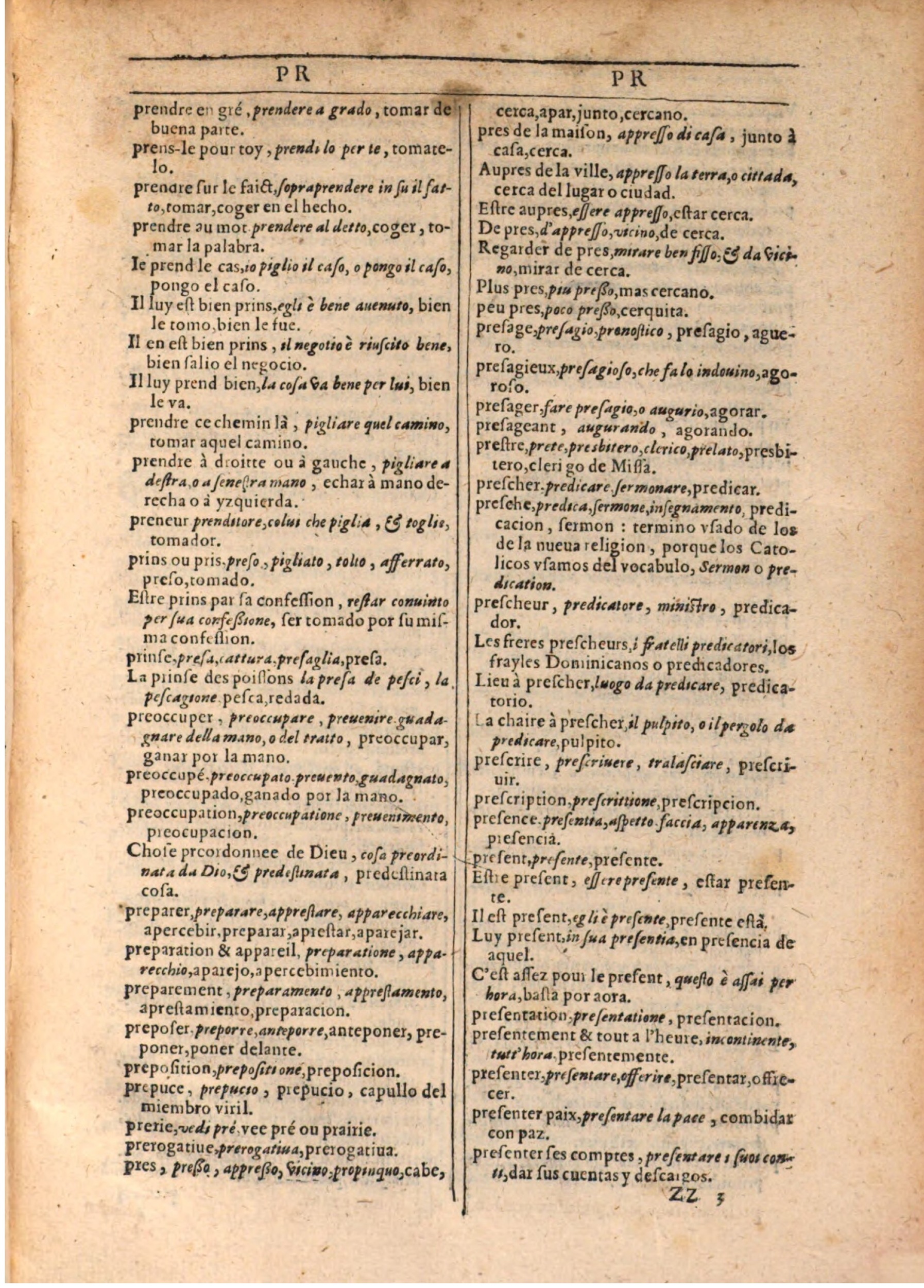 1609 - Philippe Albert et Alexandre Pernet - Trésor des trois langues française, italienne et espagnole (Seconde partie) - BSB Munich 1609 - Philippe Albert et Alexandre Pernet - Trésor des trois langues française, italienne et espagnole (Seconde partie) - BSB Munich