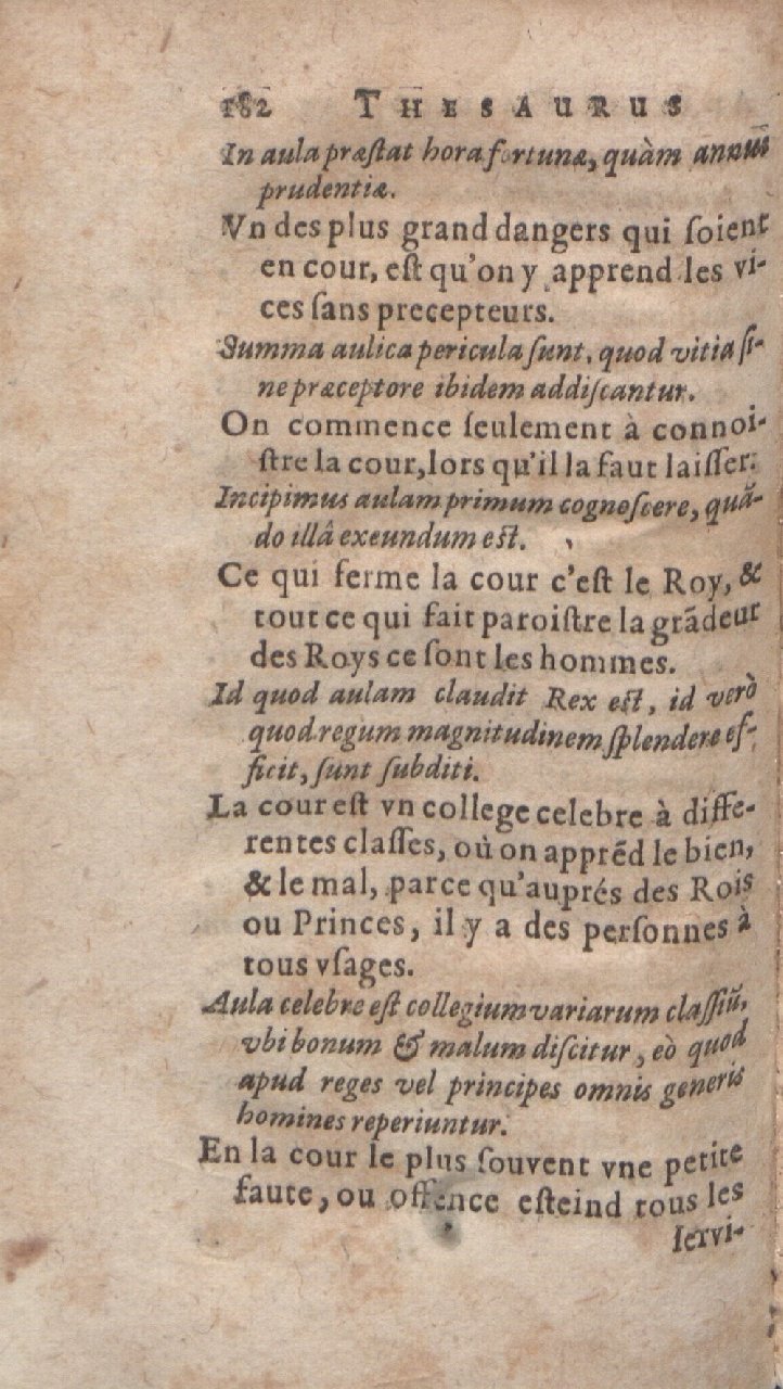 1612 - Dominicus Custos - Trésor des proverbes français - Bibliopol-Olomuc 1612 - Dominicus Custos - Trésor des proverbes français - Bibliopol-Olomuc
