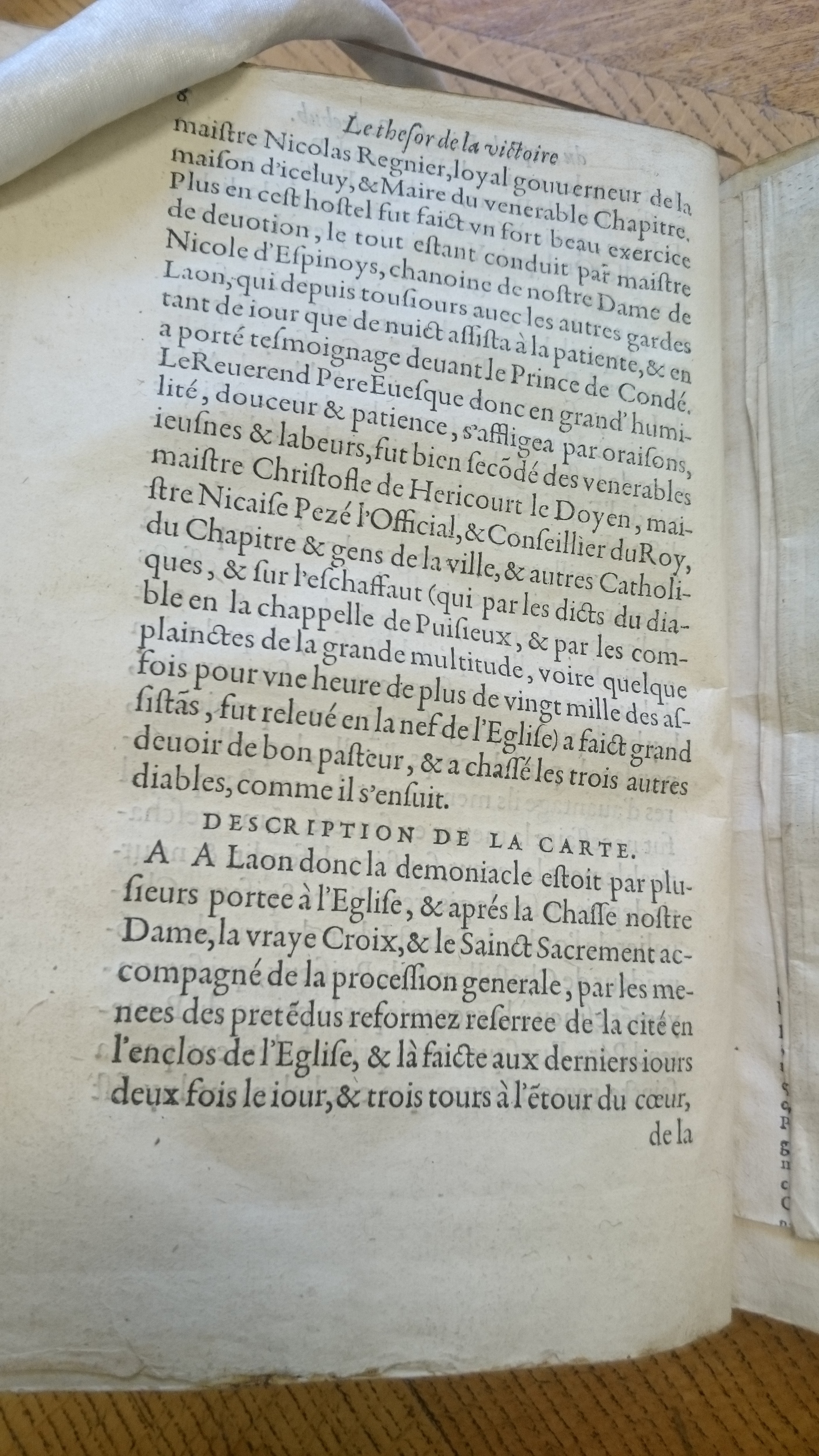 1578 - Nicolas Chesneau - Trésor et entière histoire de la triomphante victoire du corps de Dieu sur l’esprit malin - Douai Quincy