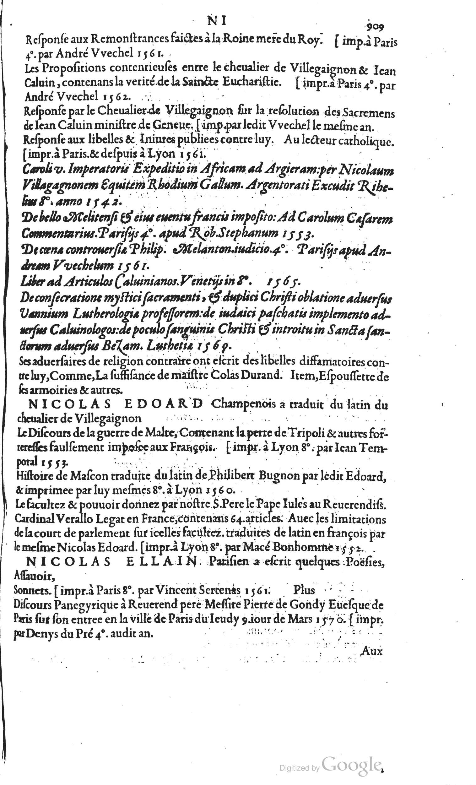 1585 - Barthélemy Honorat - Bibliothèques françaises - BSB Munich