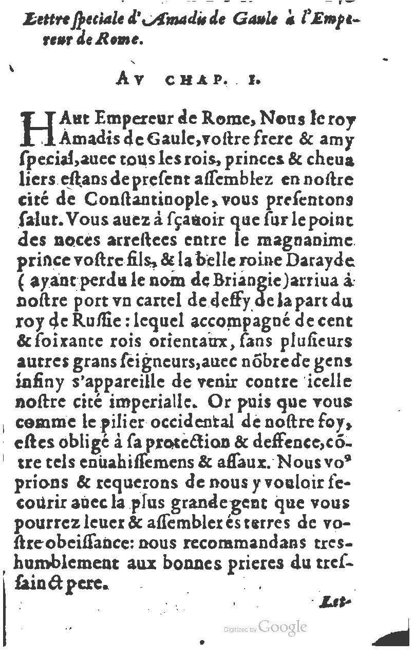 1582 - Jean Huguetan - Trésor des Amadis T. 1 - BM Lyon