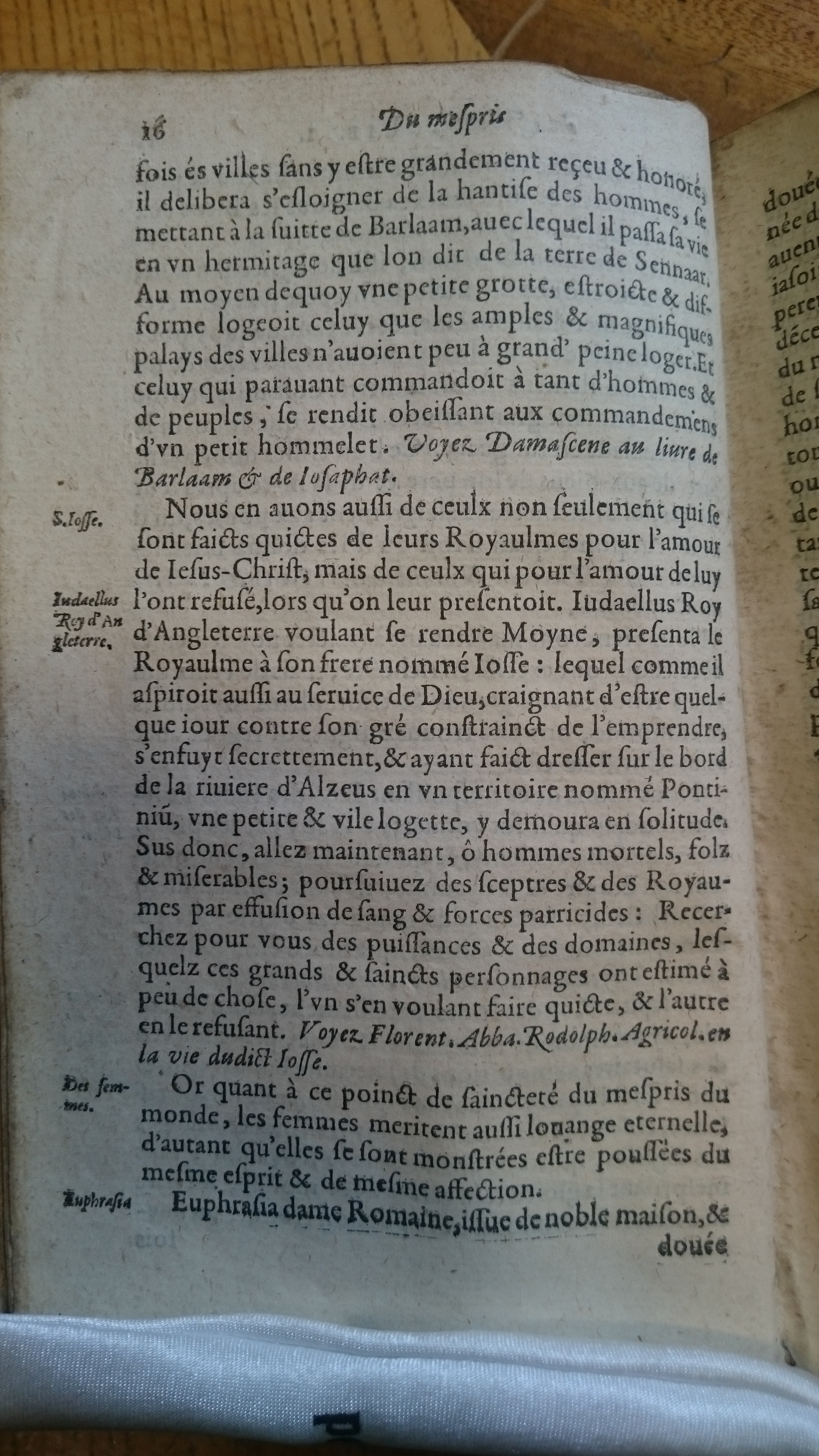 1585 - Jean Bogard - Trésor des faits et dits mémorables des hommes saints et illustres - Douai Quincy