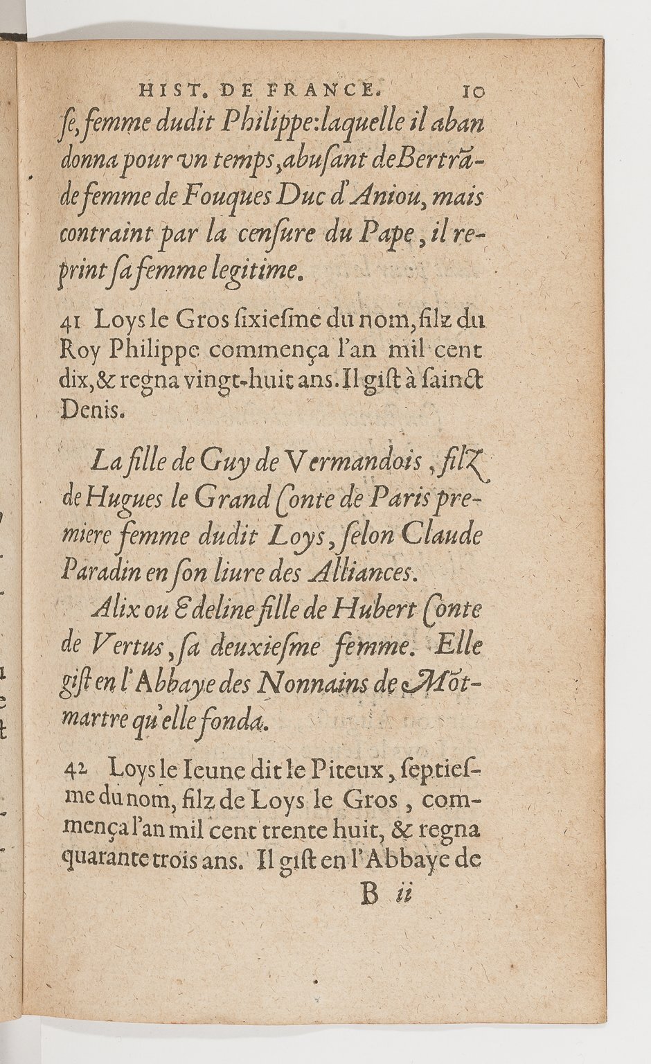 1583 - Galiot Corrozet - Trésor des histoires de France - BnF