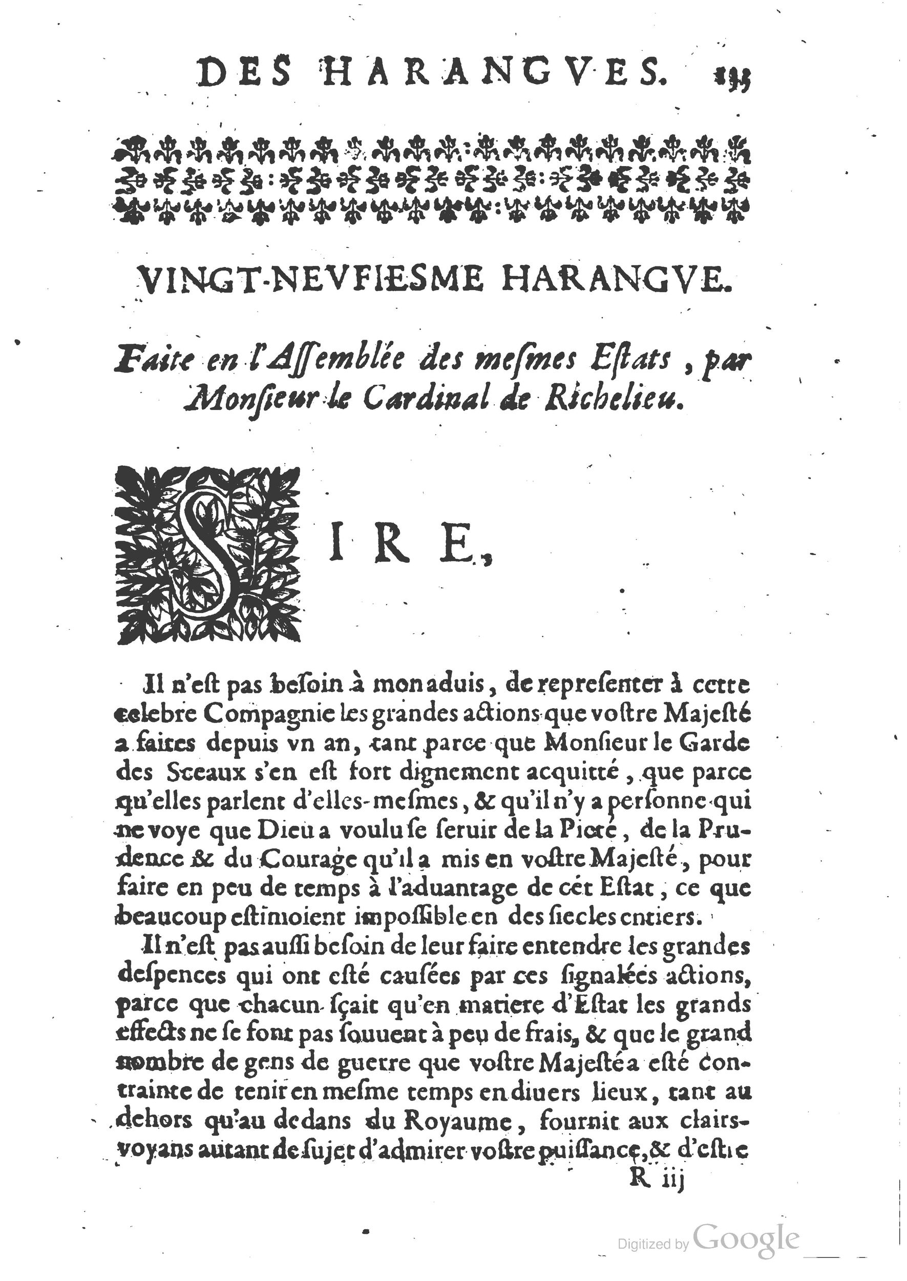 1654 - Michel Bobin - Trésor des harangues, remontrances et oraisons funèbres - BM Lyon