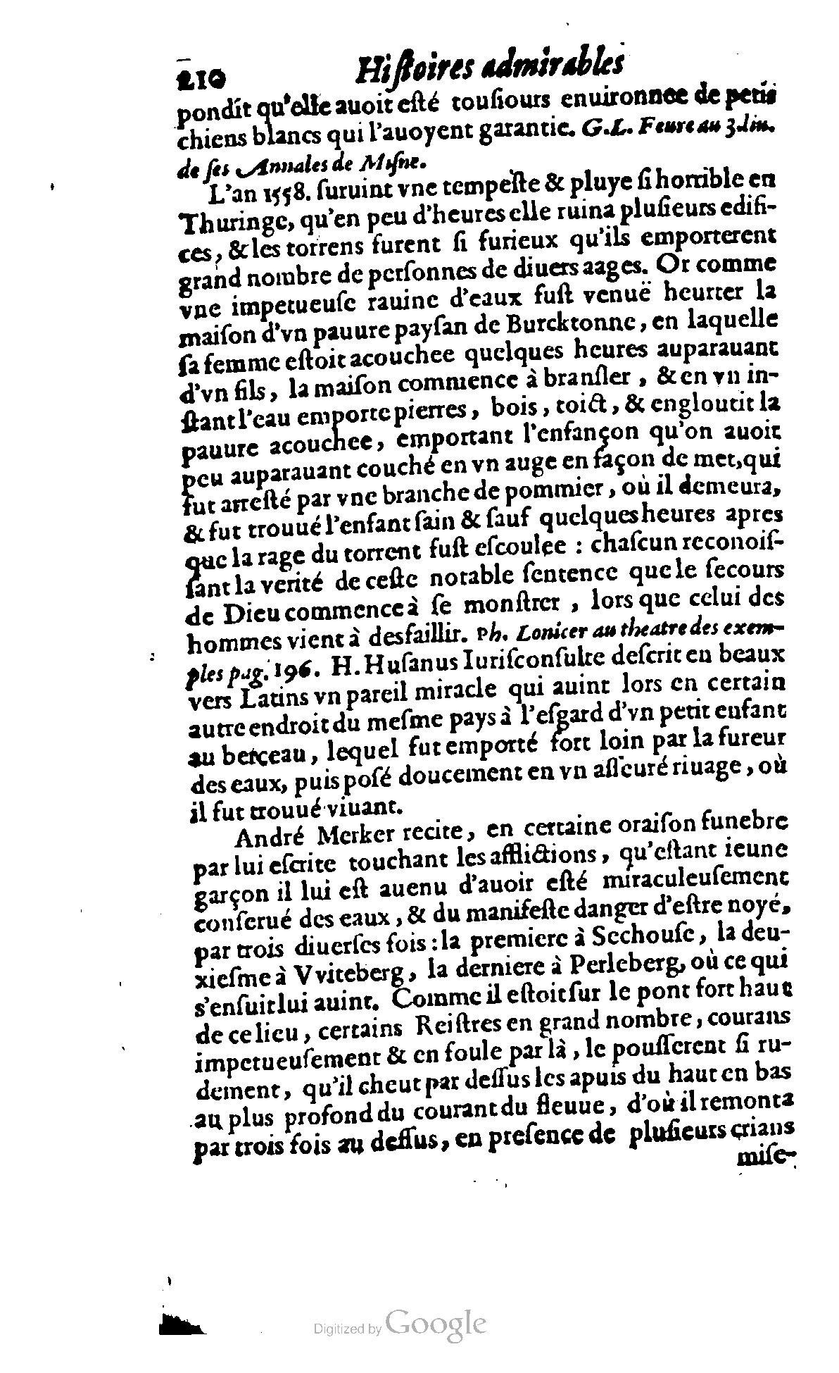 1620 - Samuel Crespin - Trésor d’histoires admirables et mémorables - BCU Lausanne