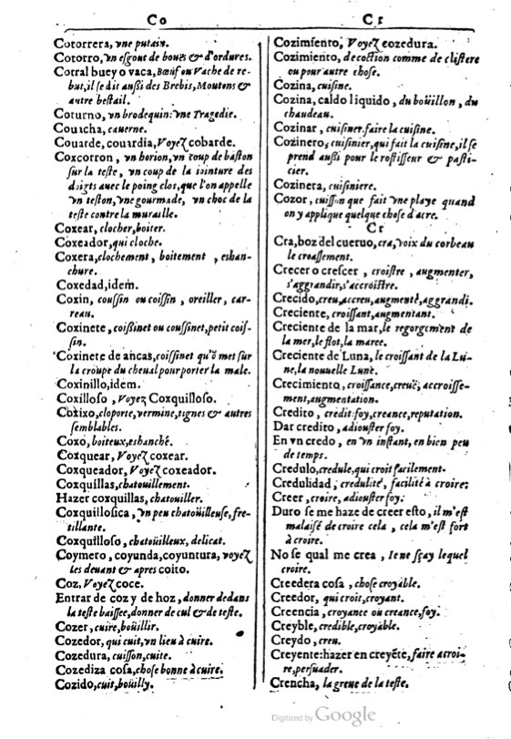 1616 - Veuve Marc Orry - Trésor des deux langues espagnole et française (Première et Seconde parties) - BM Lyon