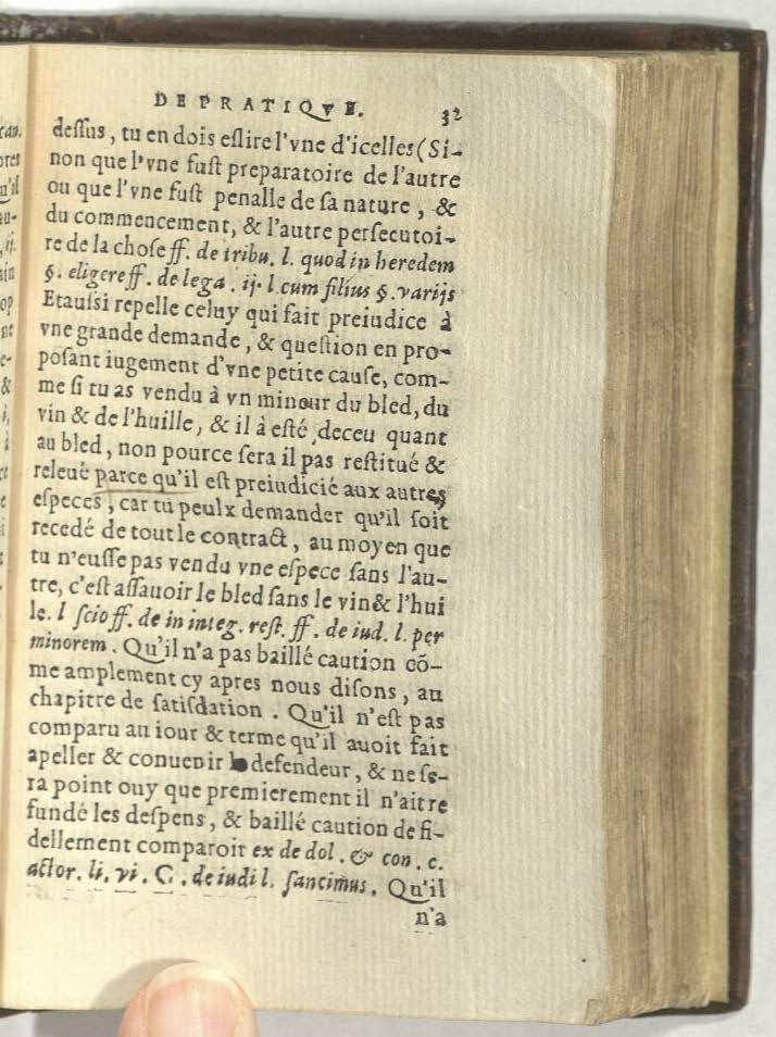 1552 - Vincent Sertenas - Trésor de pratique pour les juges - Kansas University