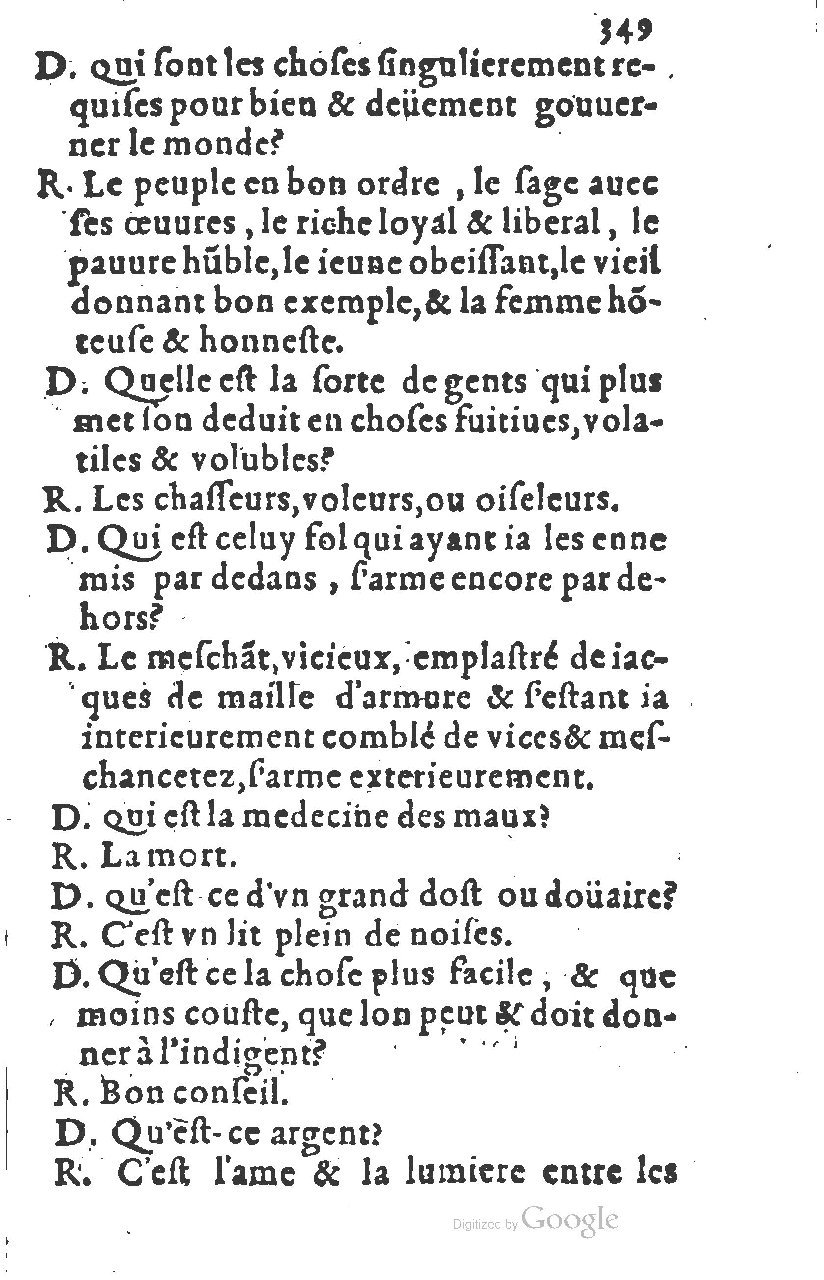 1581 - Nicolas Bonfons  - Trésor des sentences dorées - Princeton