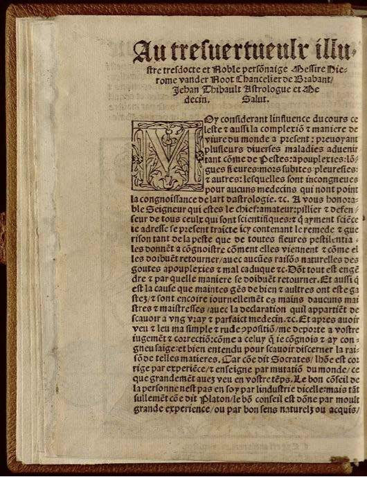 1532 - Jean Bignon - Trésor du remède préservatif et guérison de la peste - Séville Capitular y Colombina
