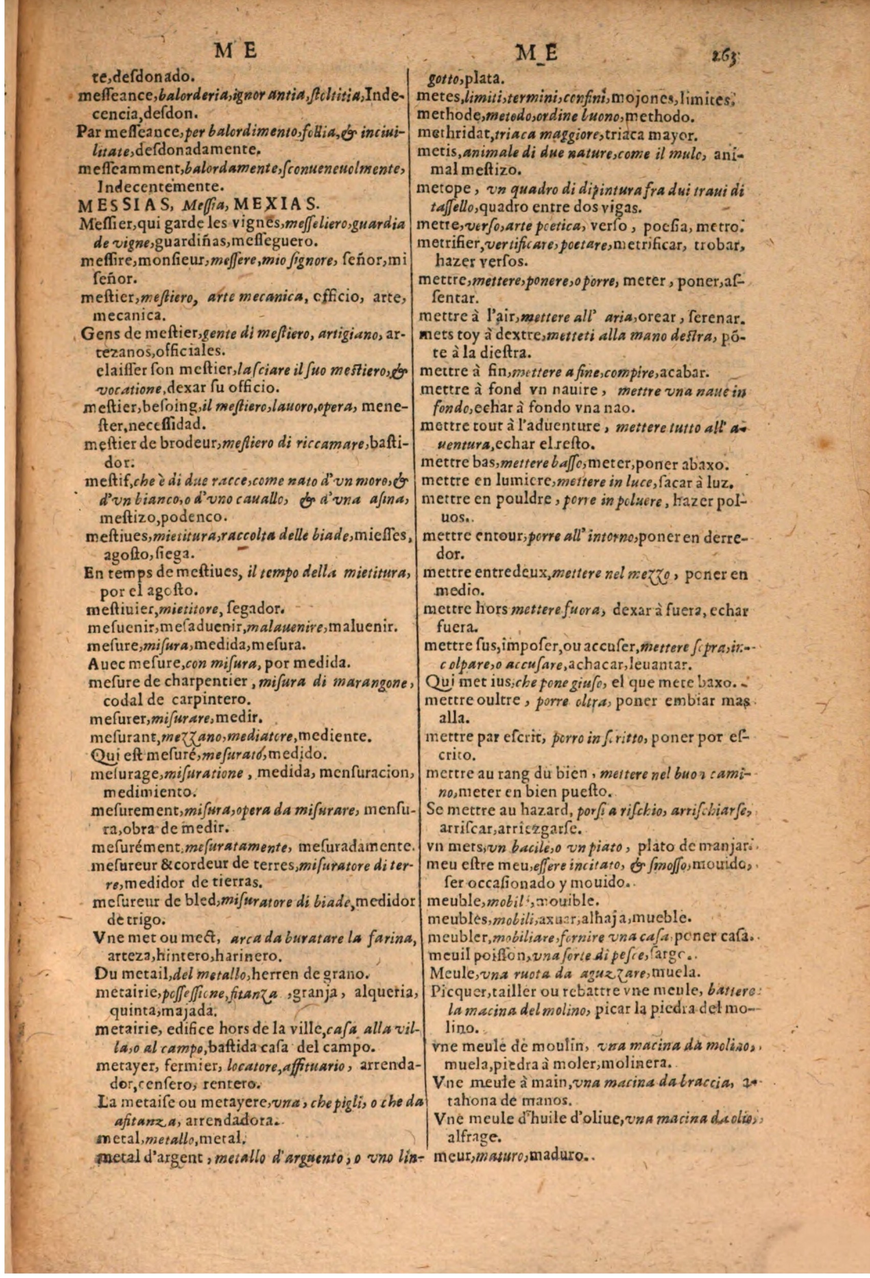 1616 - Pierre de la Rovière - Trésor des trois langues (Seconde partie) - BSB Munich