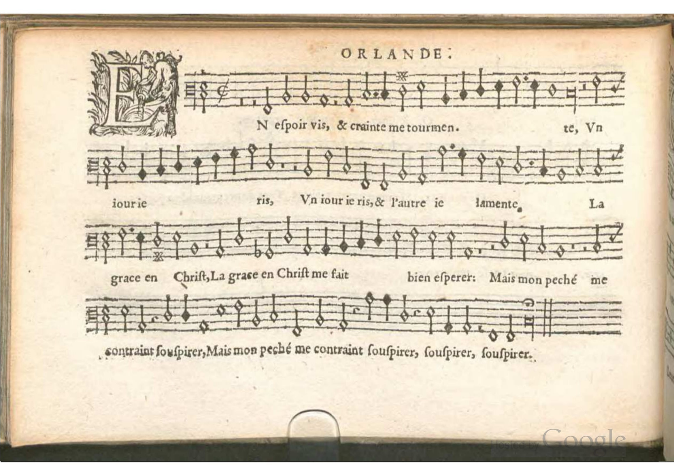 1576 - [Pierre de Saint-André] - Trésor de musique d’Orlande de Lassus Bassus - BSB Munich