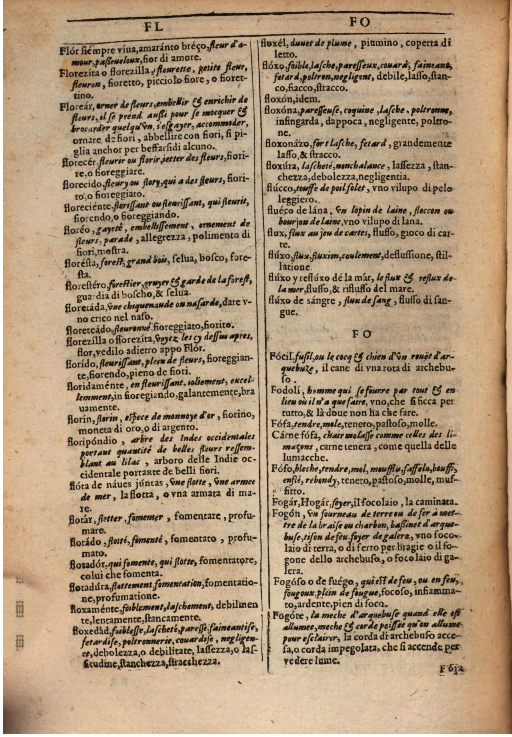1609 - Philippe Albert et Alexandre Pernet - Trésor des trois langues française, italienne et espagnole (Première partie) - BSB Munich