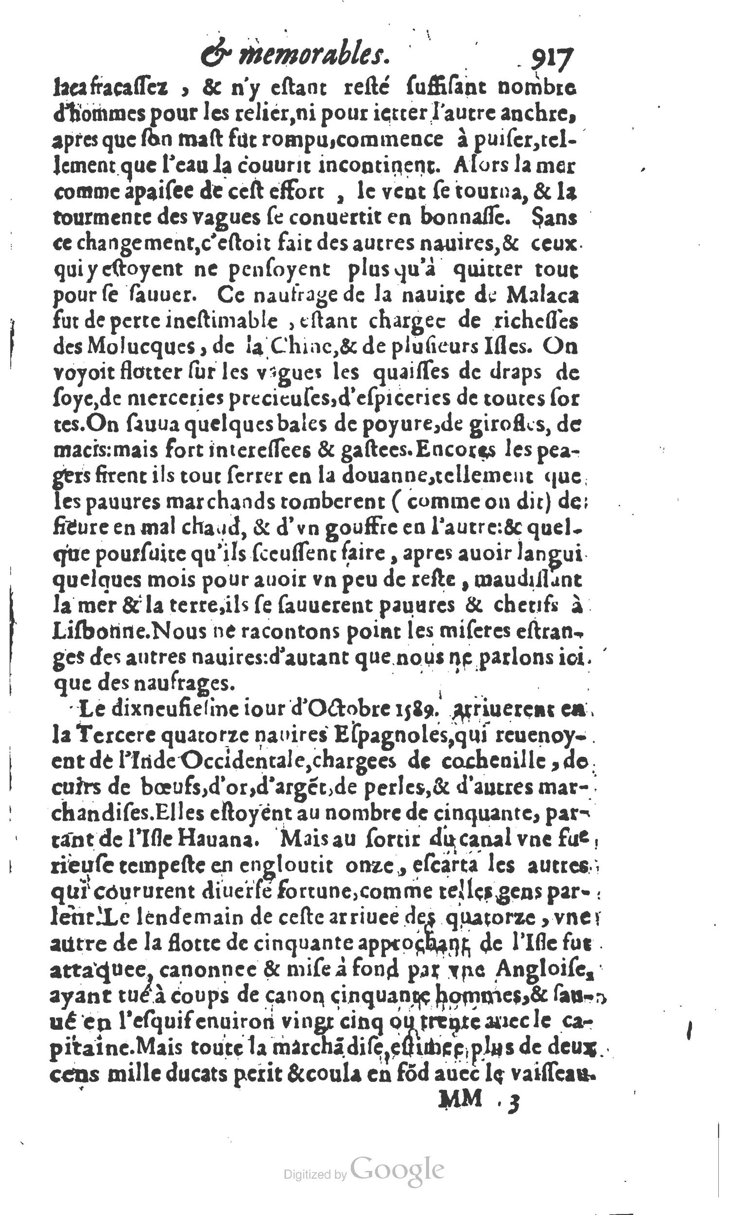 1610 - Paul Marceau - Trésor d’histoires admirables et mémorables - Princeton